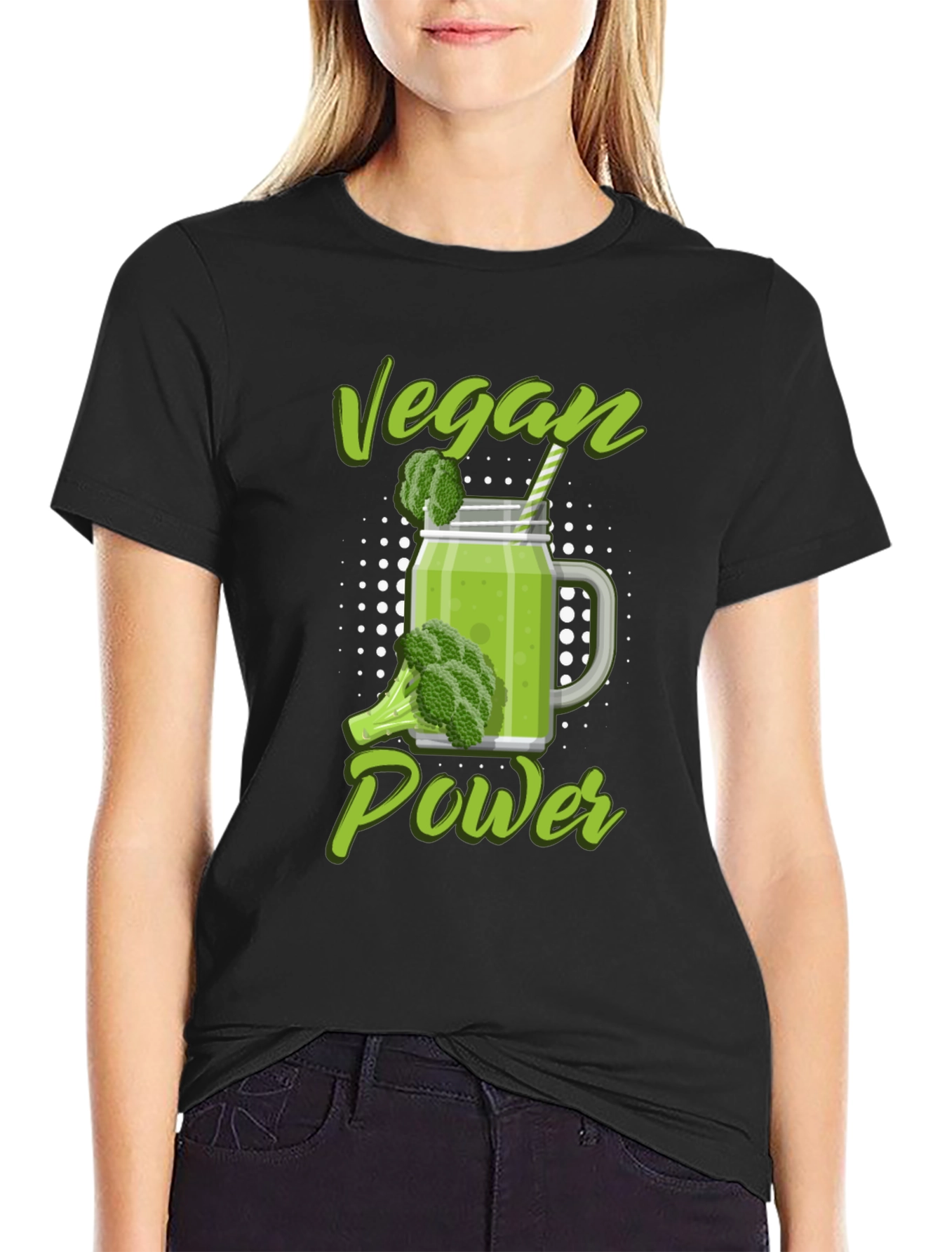 Vegan Power T-Shirt - Green Smoothie Design