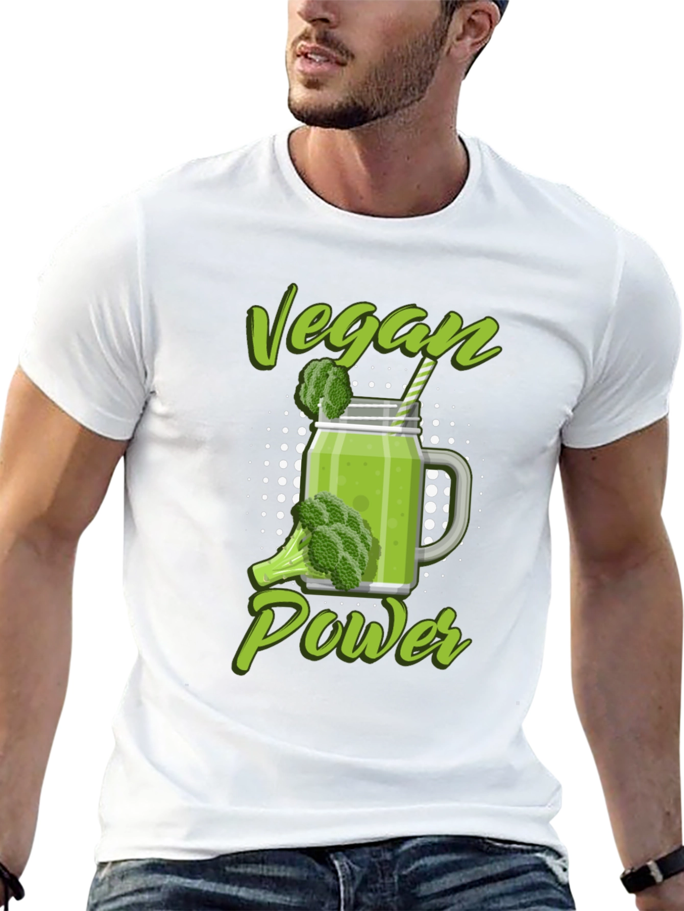 Vegan Power T-Shirt - Green Smoothie Design