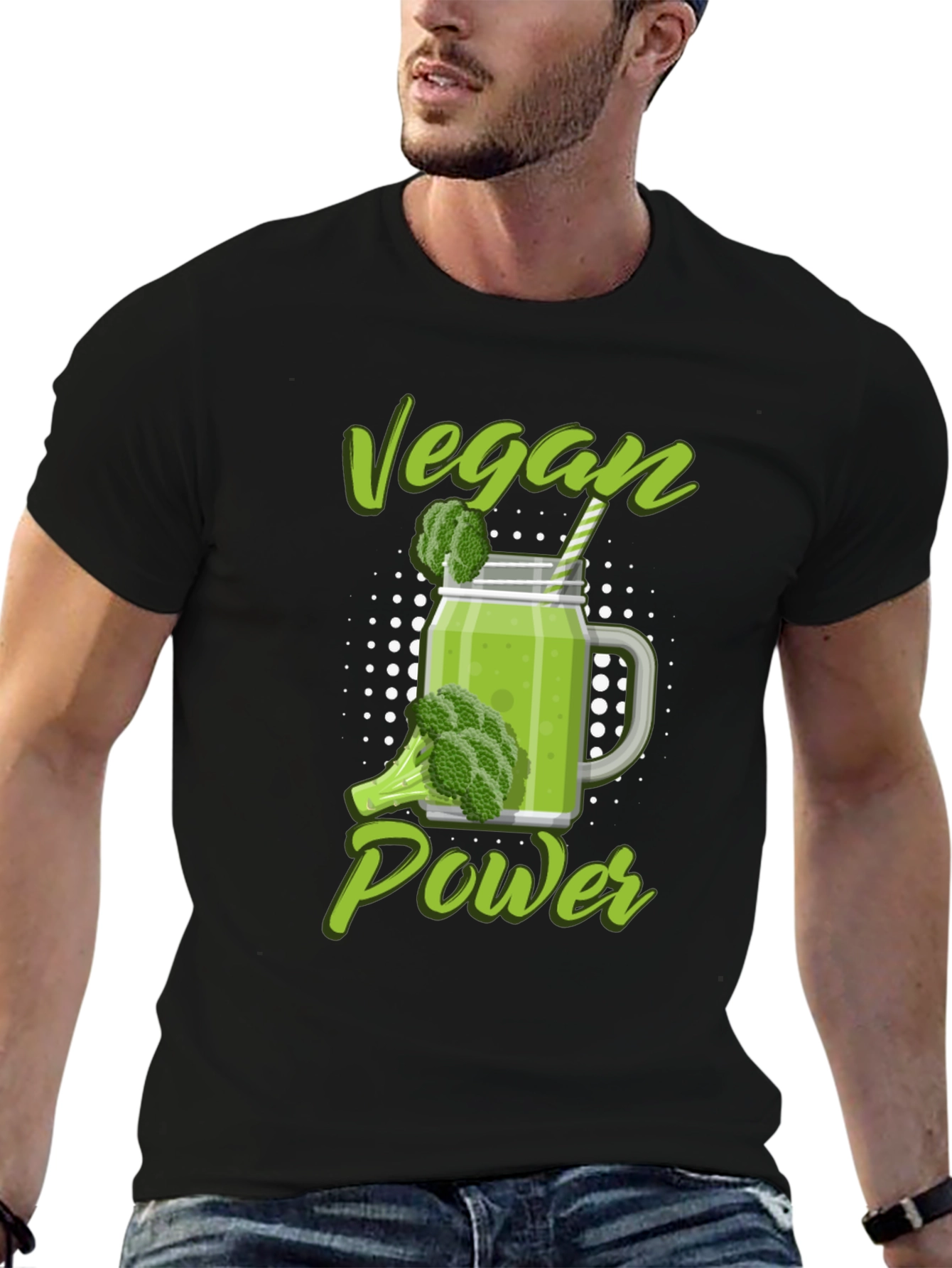 Vegan Power T-Shirt - Green Smoothie Design
