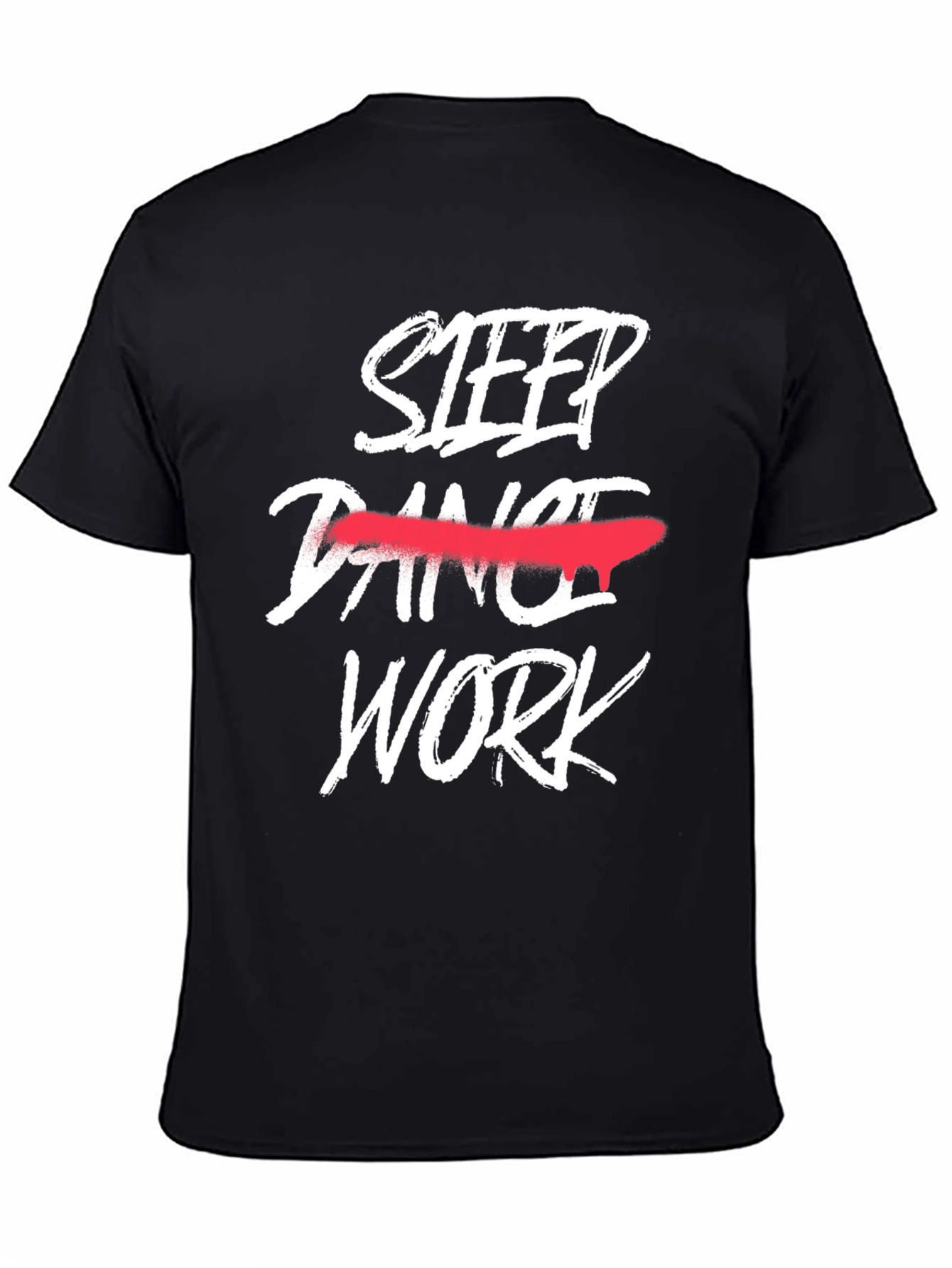 Sleep Work Tee - Black Graphic T-Shirt