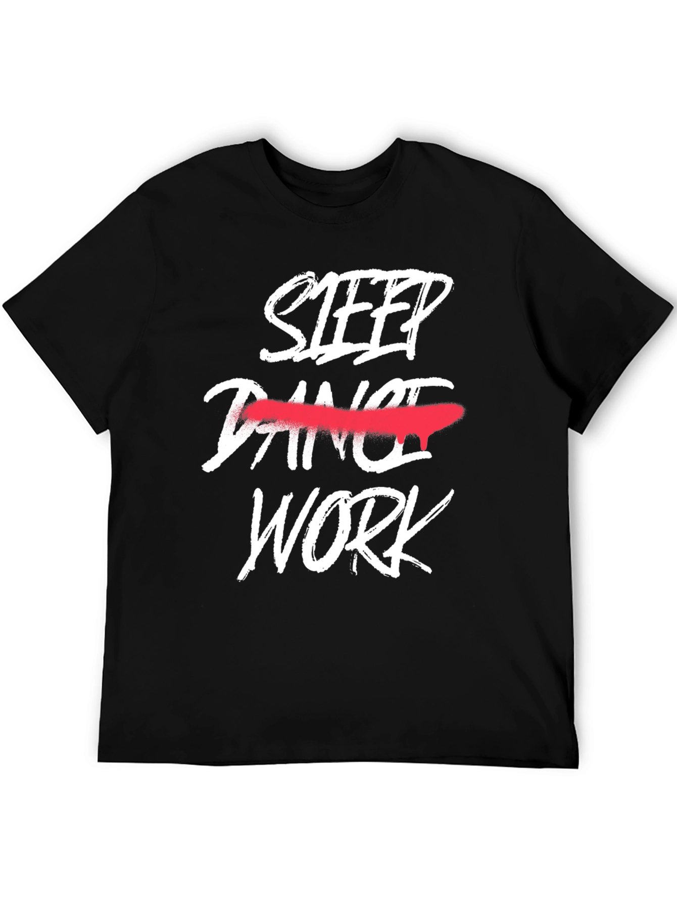 Sleep Work Tee - Black Graphic T-Shirt