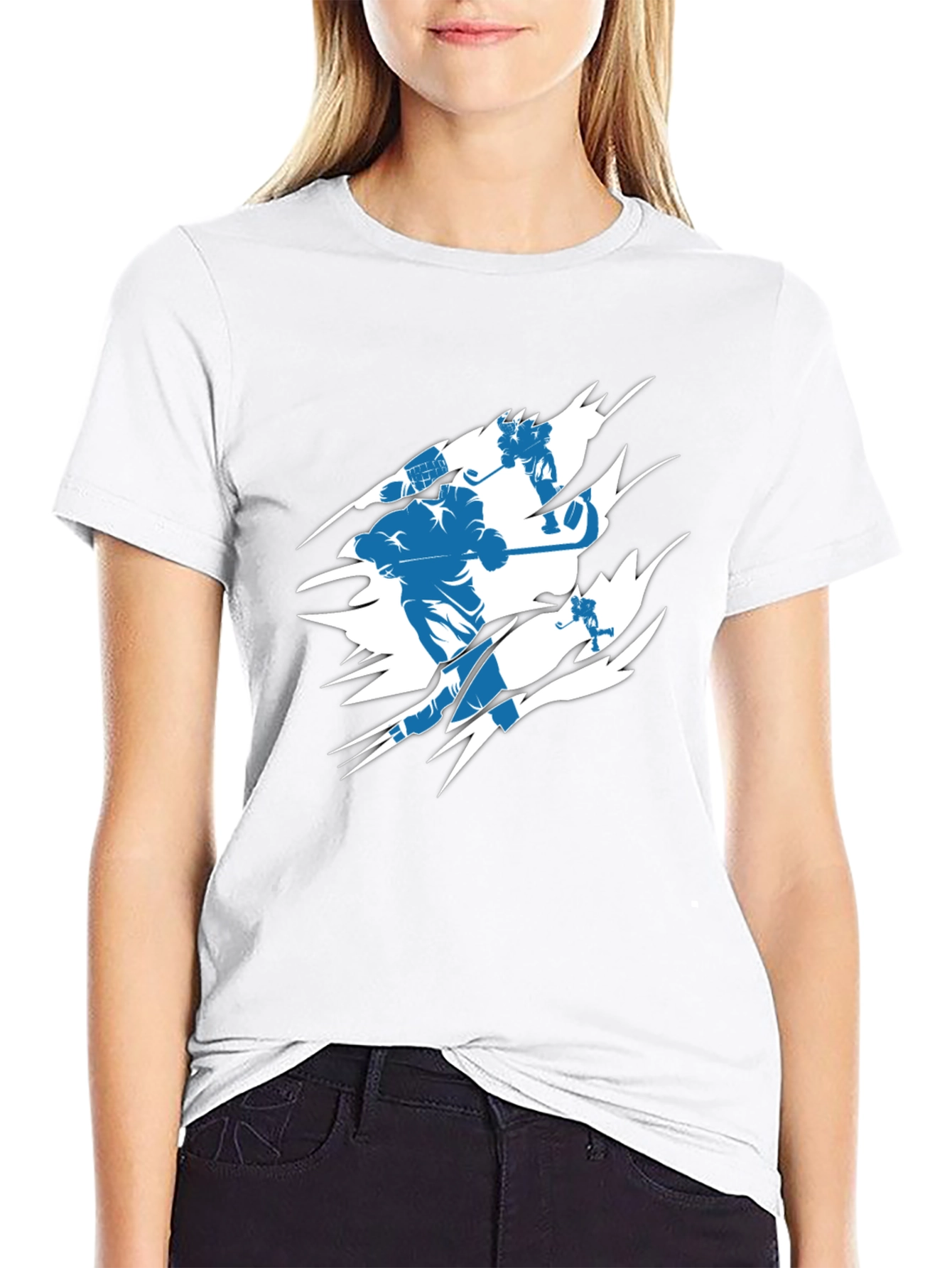 Hockey Player Graphic Tee