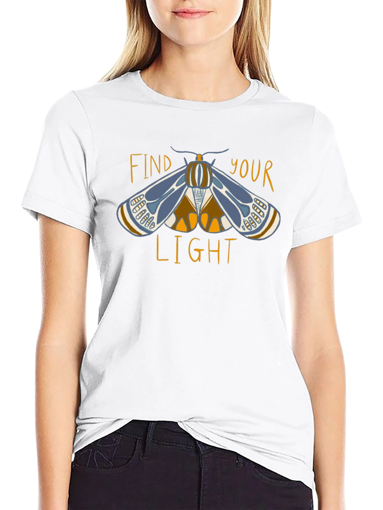 Find Your Light Moth Graphic T-Shirt