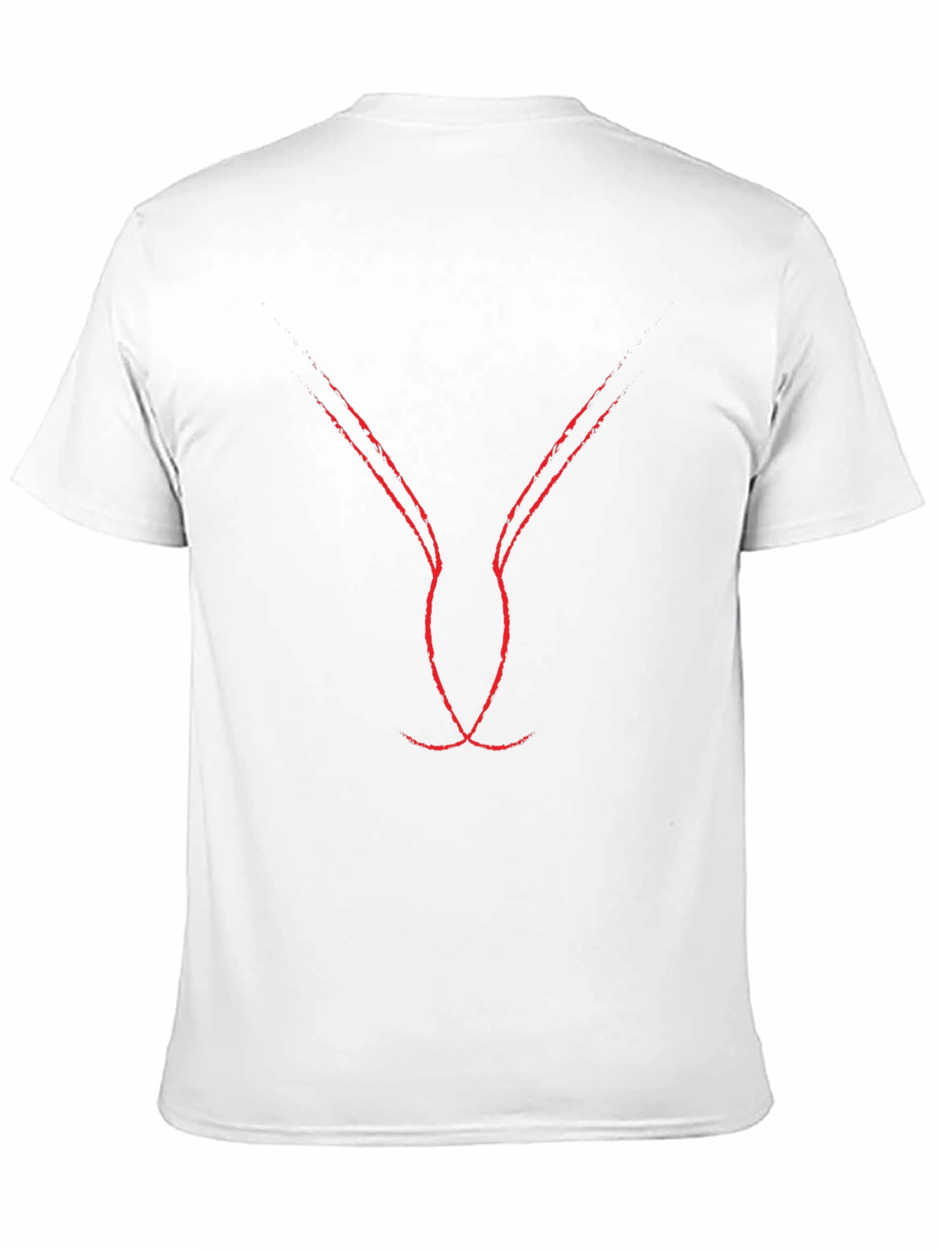 Abstract Red Design Black T-Shirt