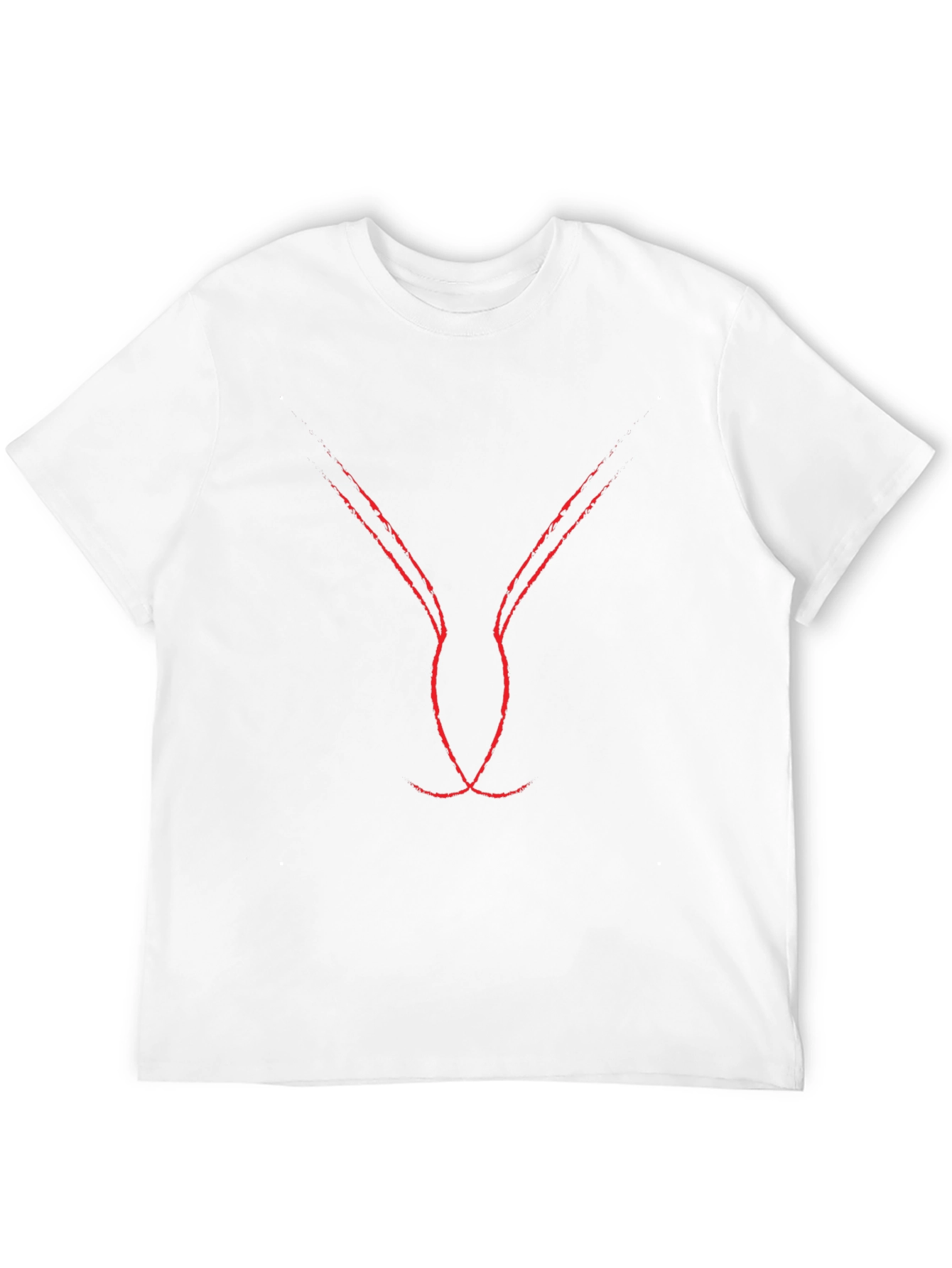 Abstract Red Design Black T-Shirt