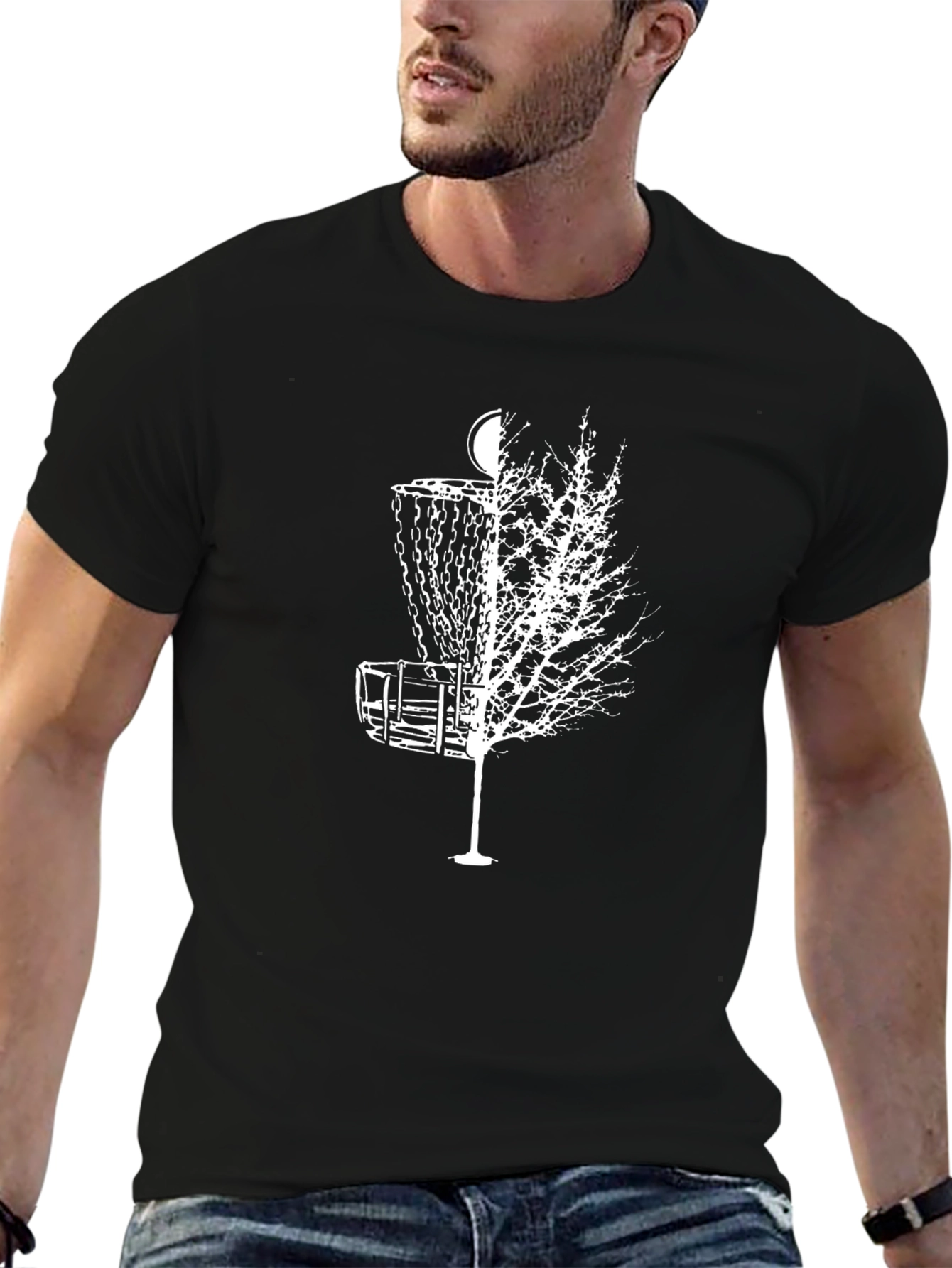 Disc Golf Basket Tree Graphic Tee