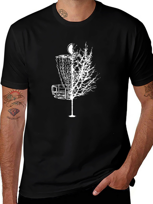 Disc Golf Basket Tree Graphic Tee