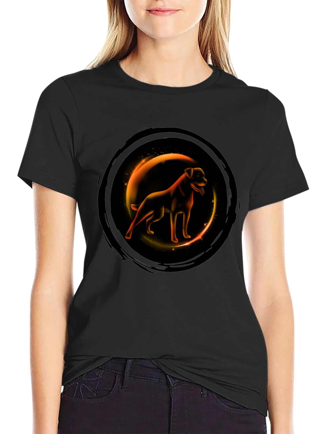 Dog Graphic T-Shirt - Round Design