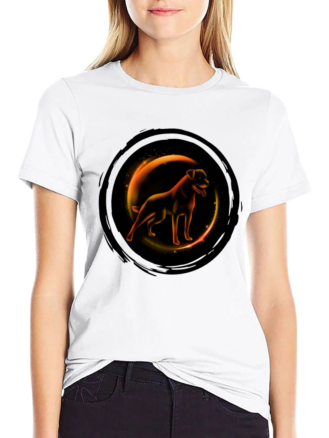 Dog Graphic T-Shirt - Round Design