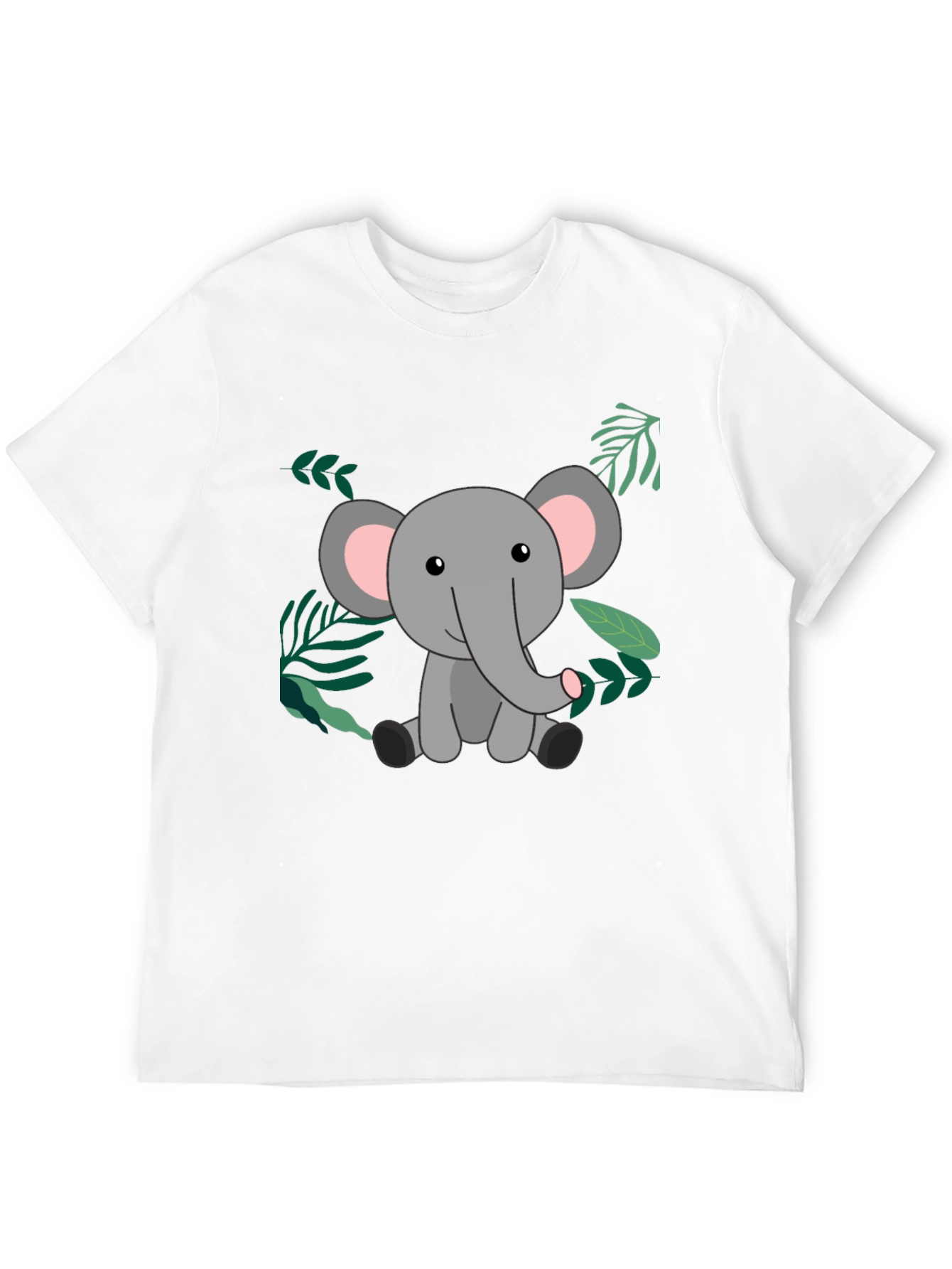 Cute Elephant Graphic T-Shirt - Unisex Black Tee