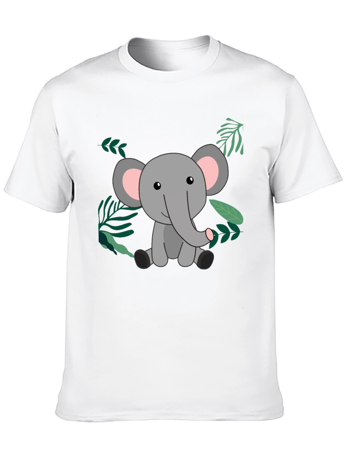 Cute Elephant Graphic T-Shirt - Unisex Black Tee