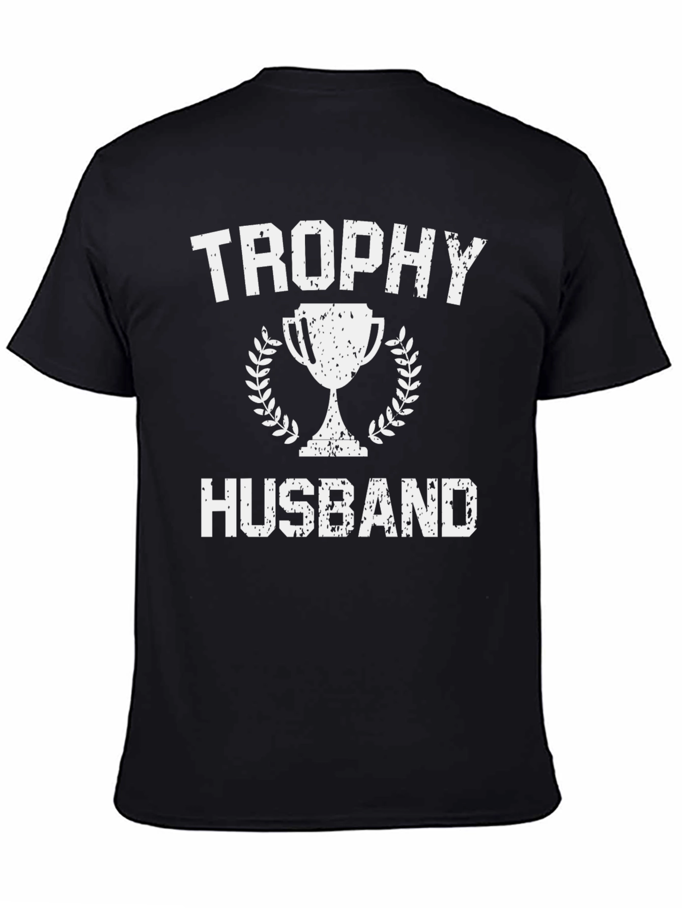 Trophy Husband Graphic Tee - Black Cotton
