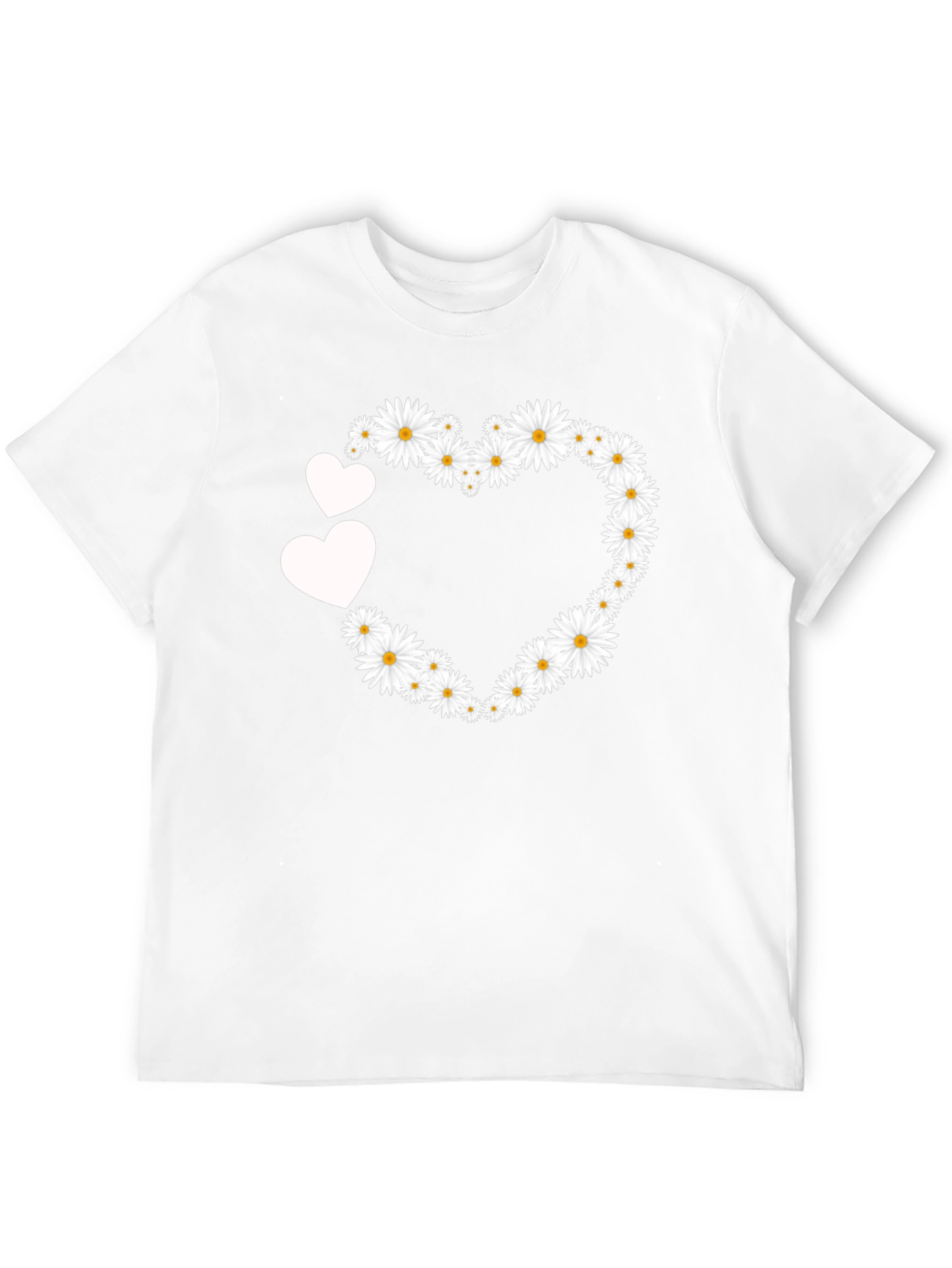 Floral Heart Tee - Cute Daisy Love T-Shirt