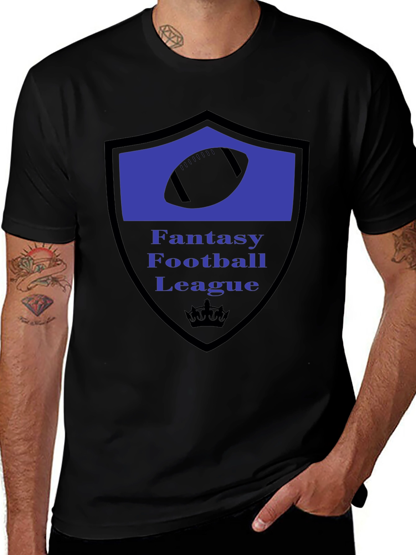 Fantasy Football League Black T-Shirt
