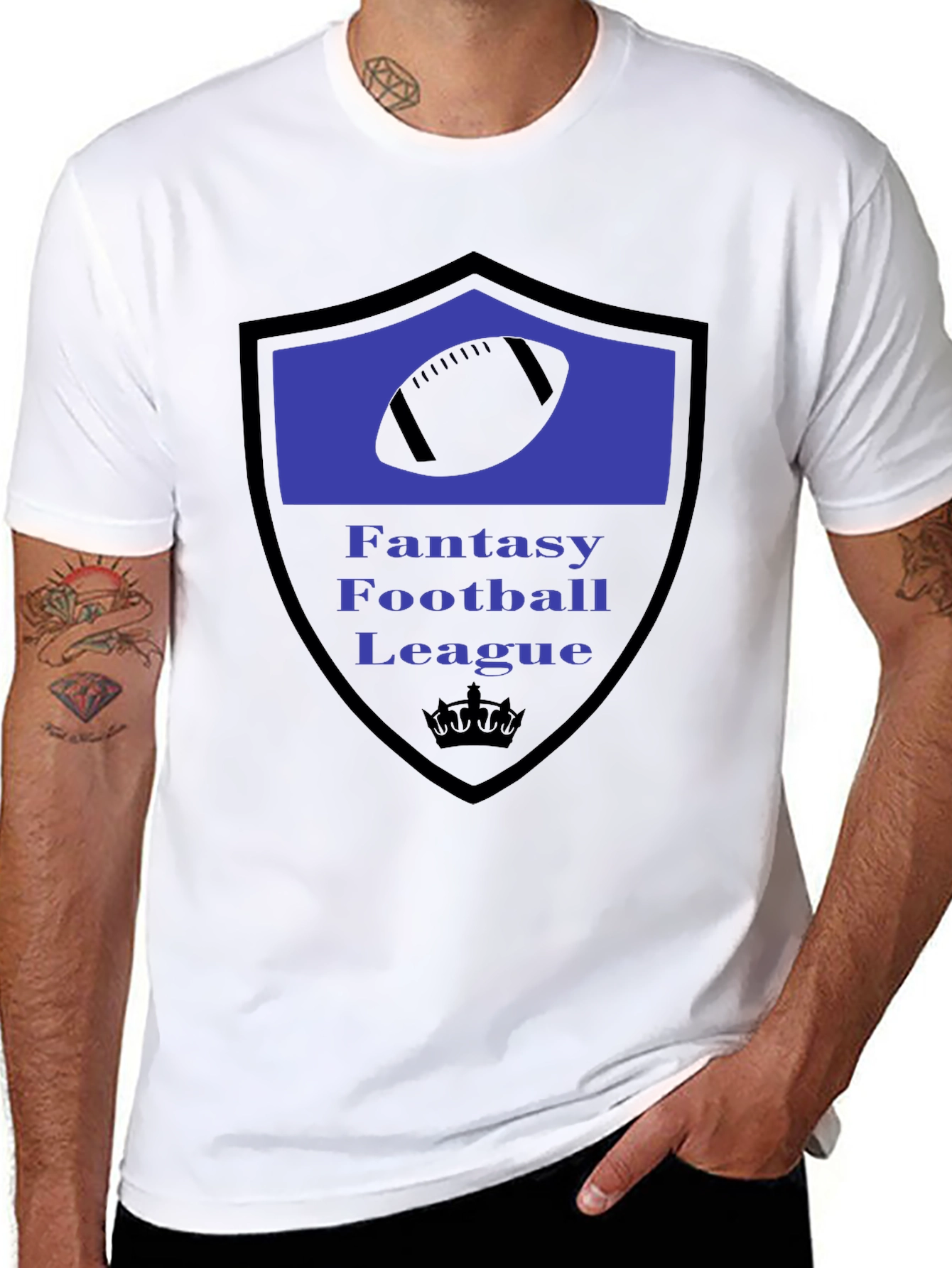 Fantasy Football League Black T-Shirt