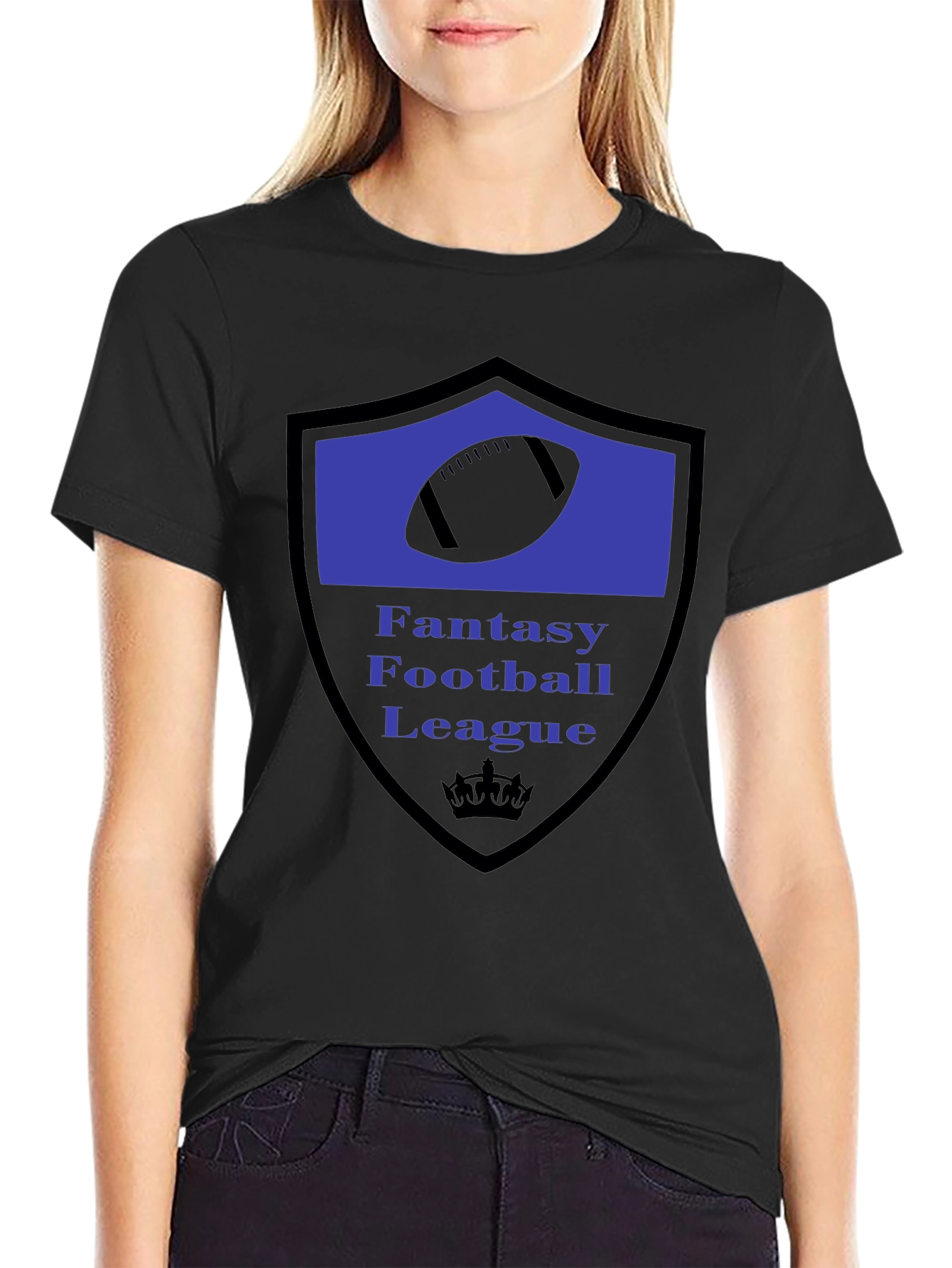 Fantasy Football League Black T-Shirt