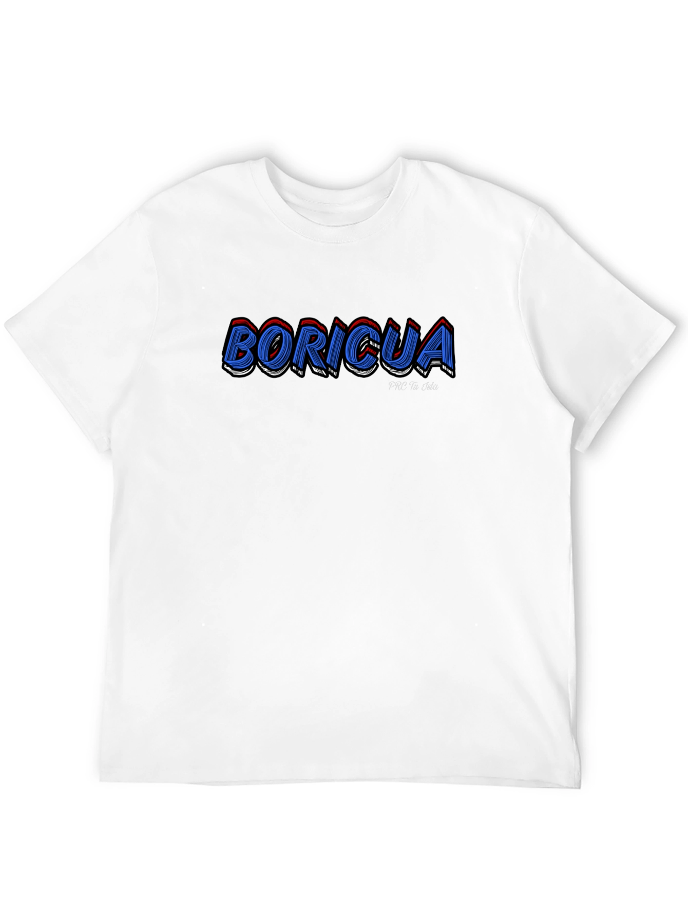 Boricua Graphic Print Black T-Shirt