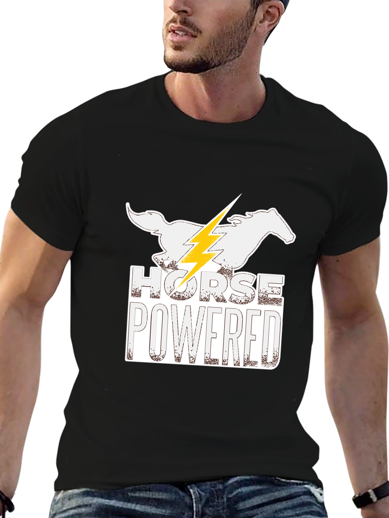 Horse Powered Graphic Tee - Mens Black T-Shirt