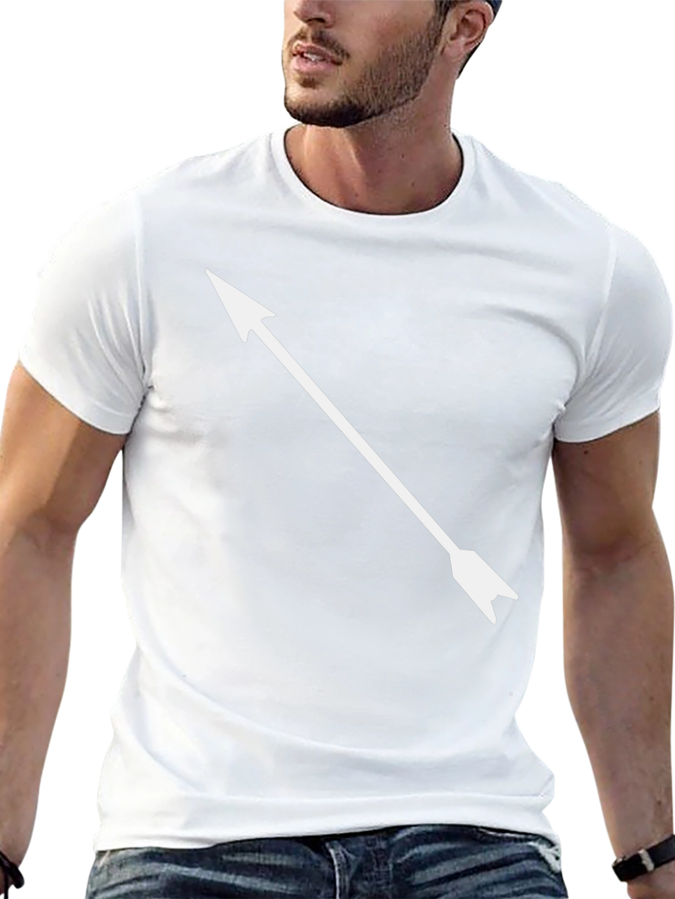 Arrow Graphic Tee - Casual Black T-Shirt