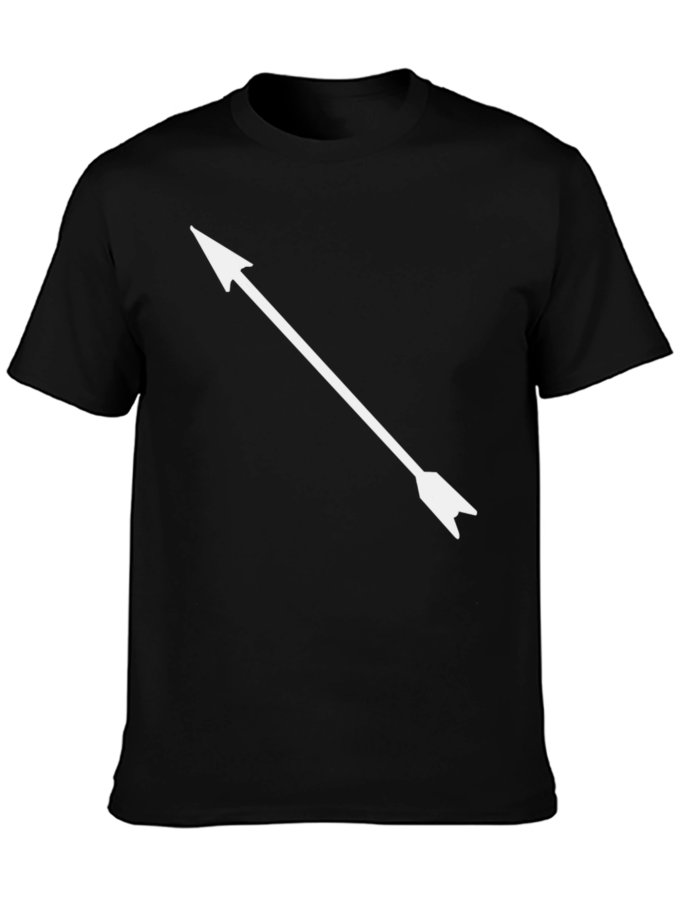 Arrow Graphic Tee - Casual Black T-Shirt