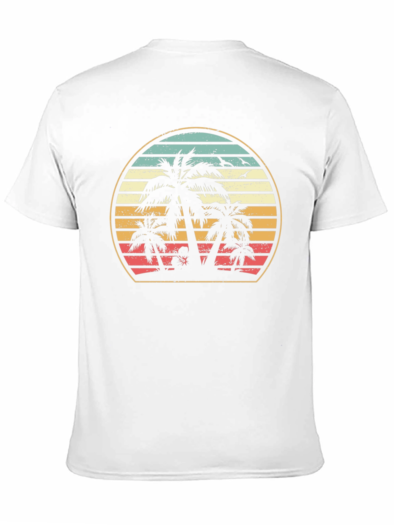 Retro Palm Tree Sunset Graphic T-Shirt