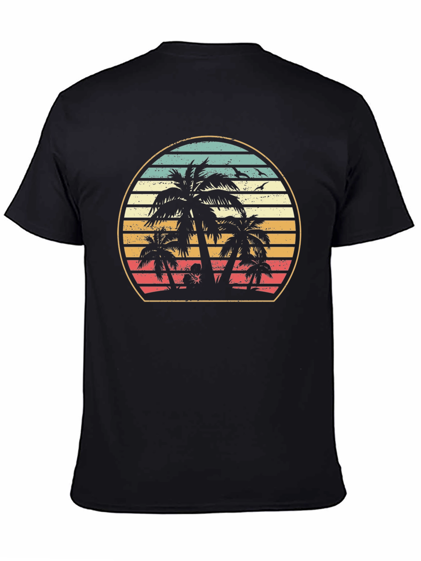 Retro Palm Tree Sunset Graphic T-Shirt