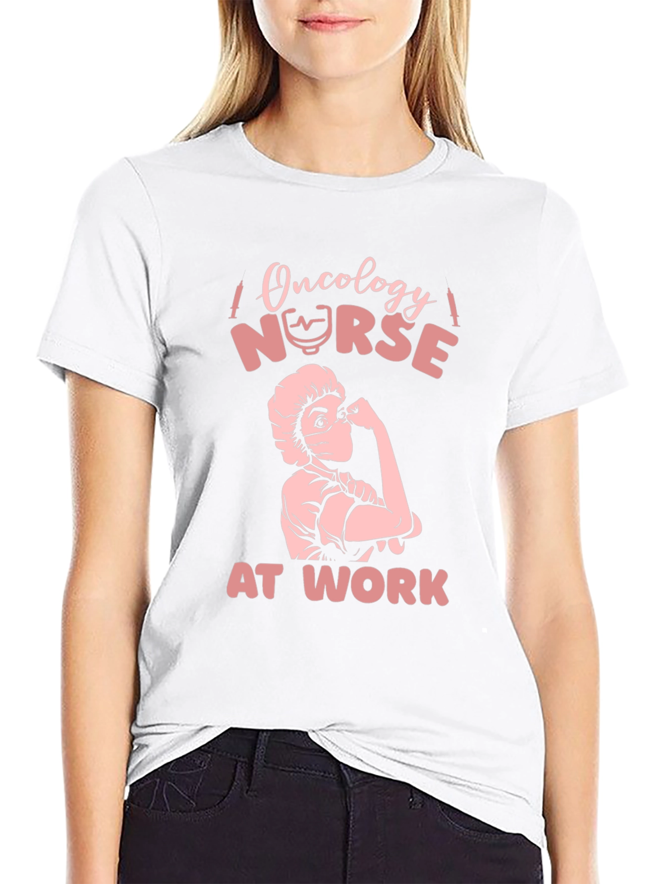 Oncology Nurse At Work Black T-Shirt