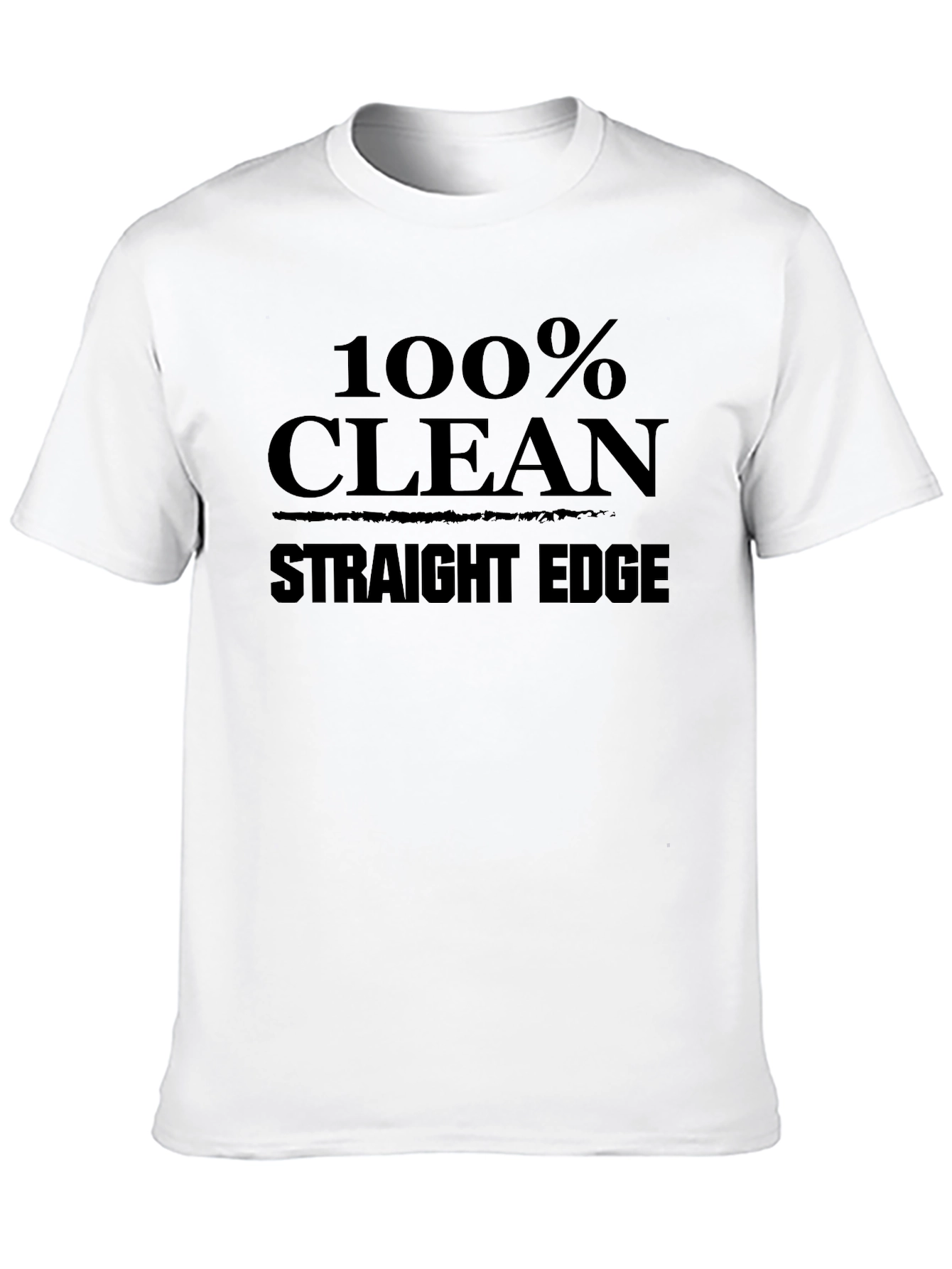 100% Clean Straight Edge Black T-Shirt