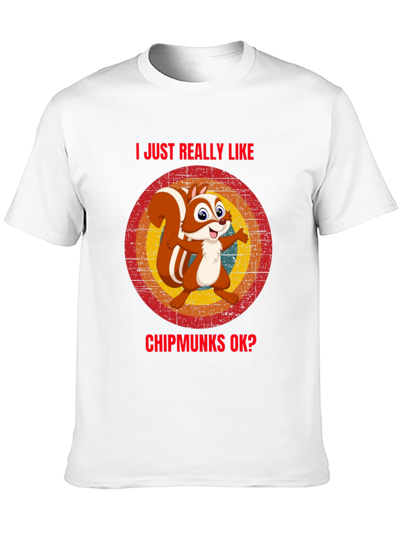 Chipmunks Lover T-Shirt Cute Cartoon Squirrel Tee