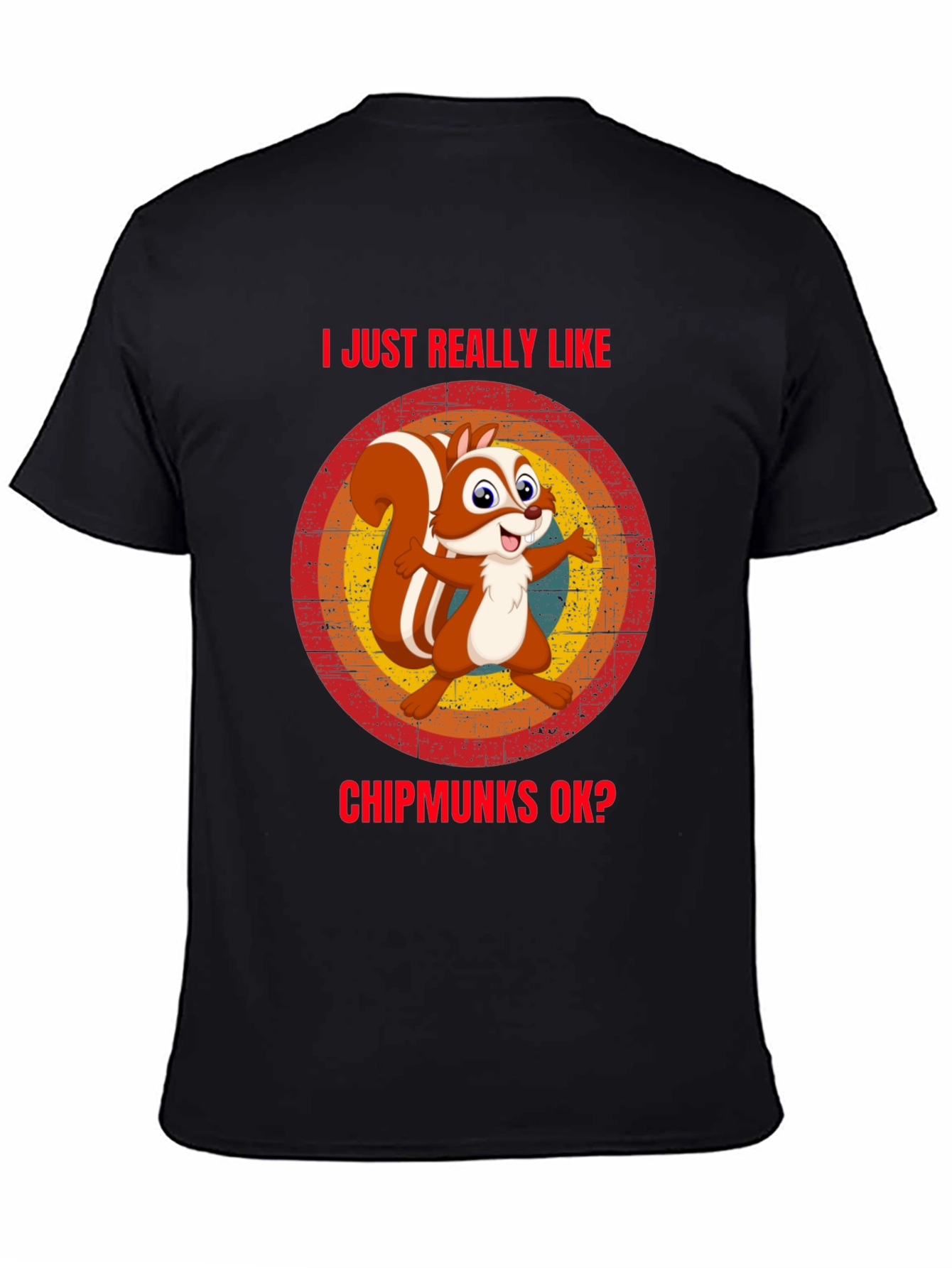 Chipmunks Lover T-Shirt Cute Cartoon Squirrel Tee