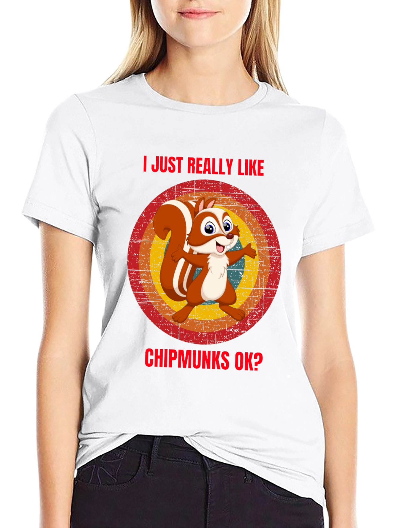 Chipmunks Lover T-Shirt Cute Cartoon Squirrel Tee