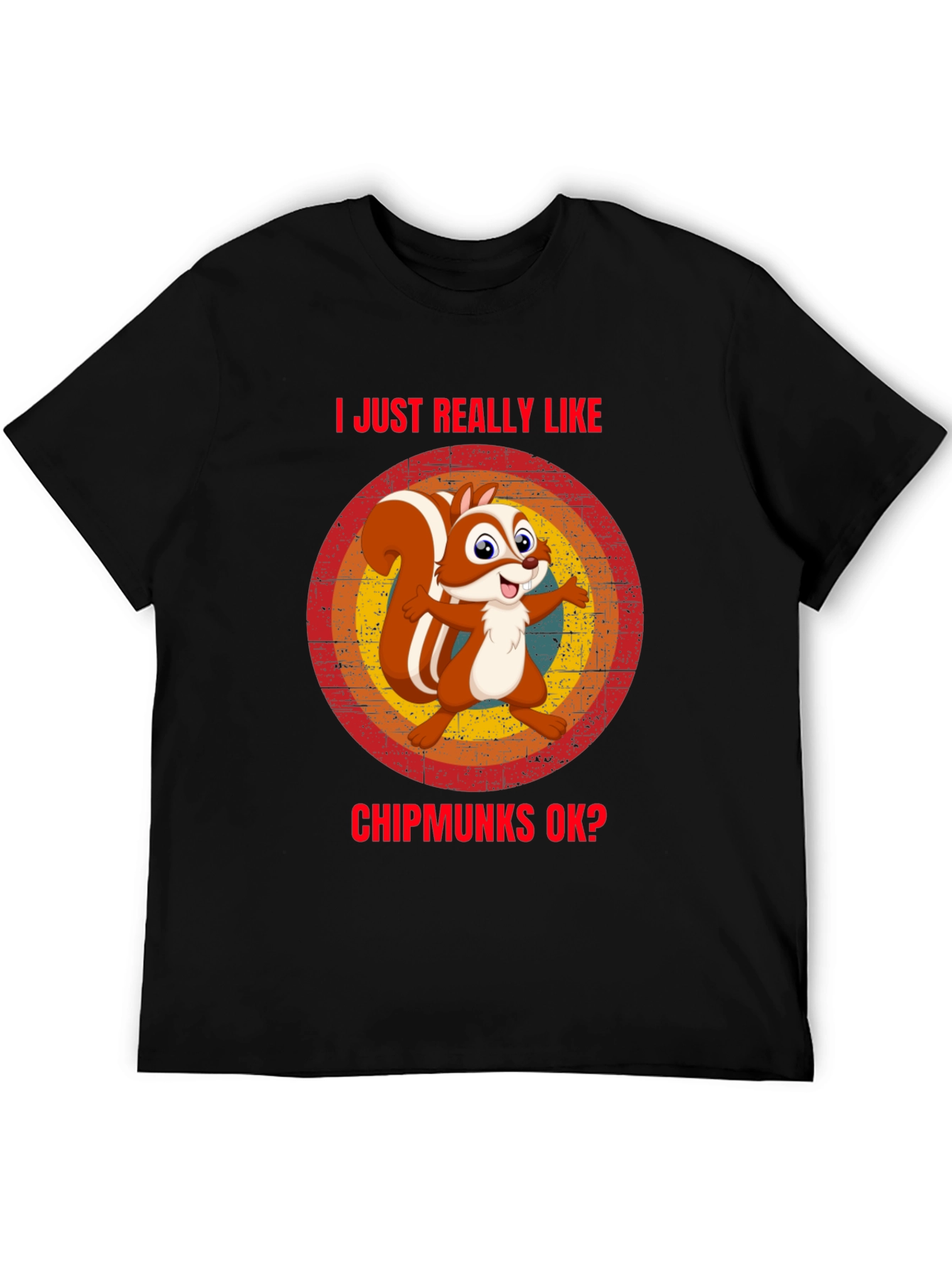 Chipmunks Lover T-Shirt Cute Cartoon Squirrel Tee
