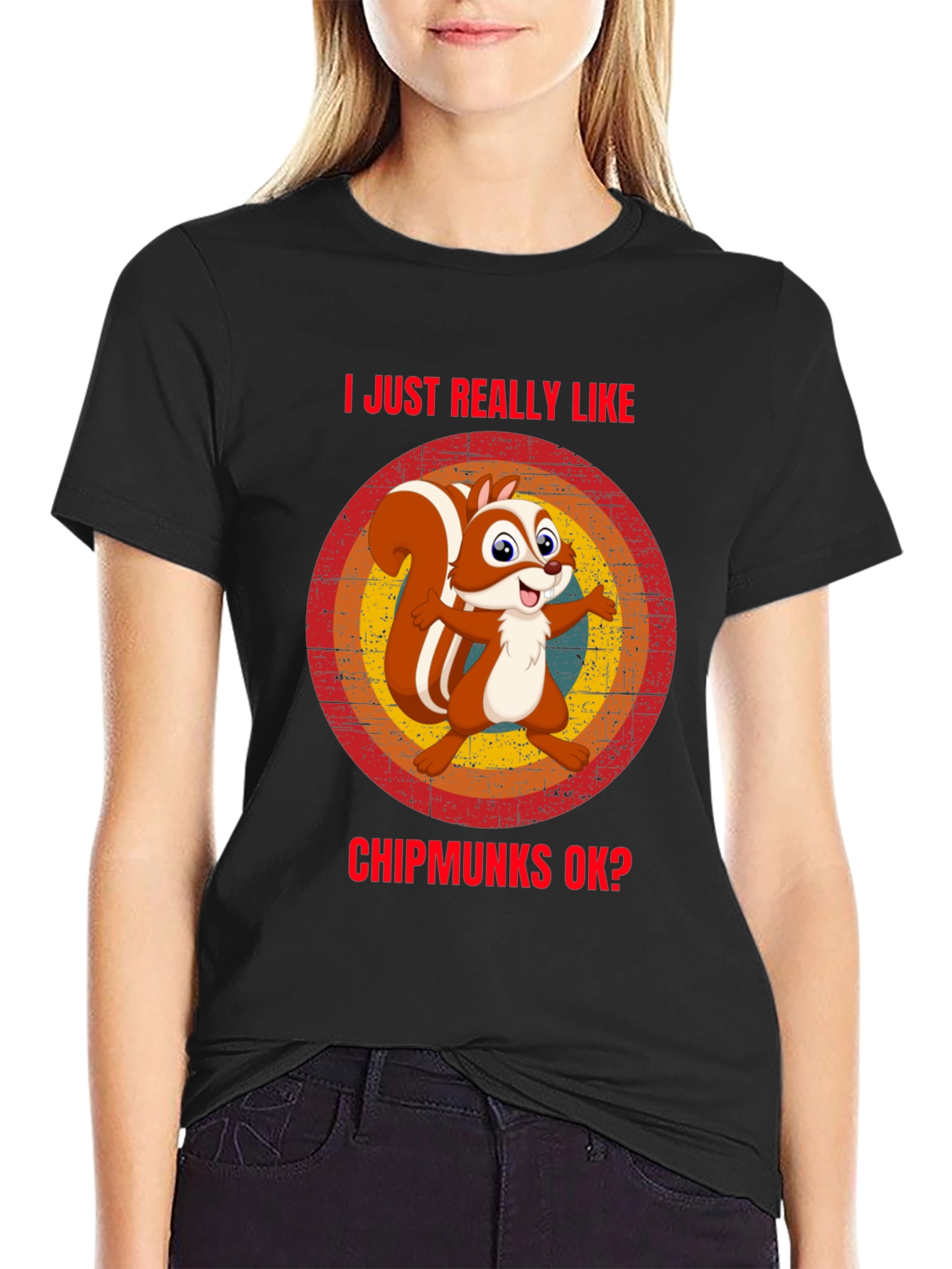 Chipmunks Lover T-Shirt Cute Cartoon Squirrel Tee