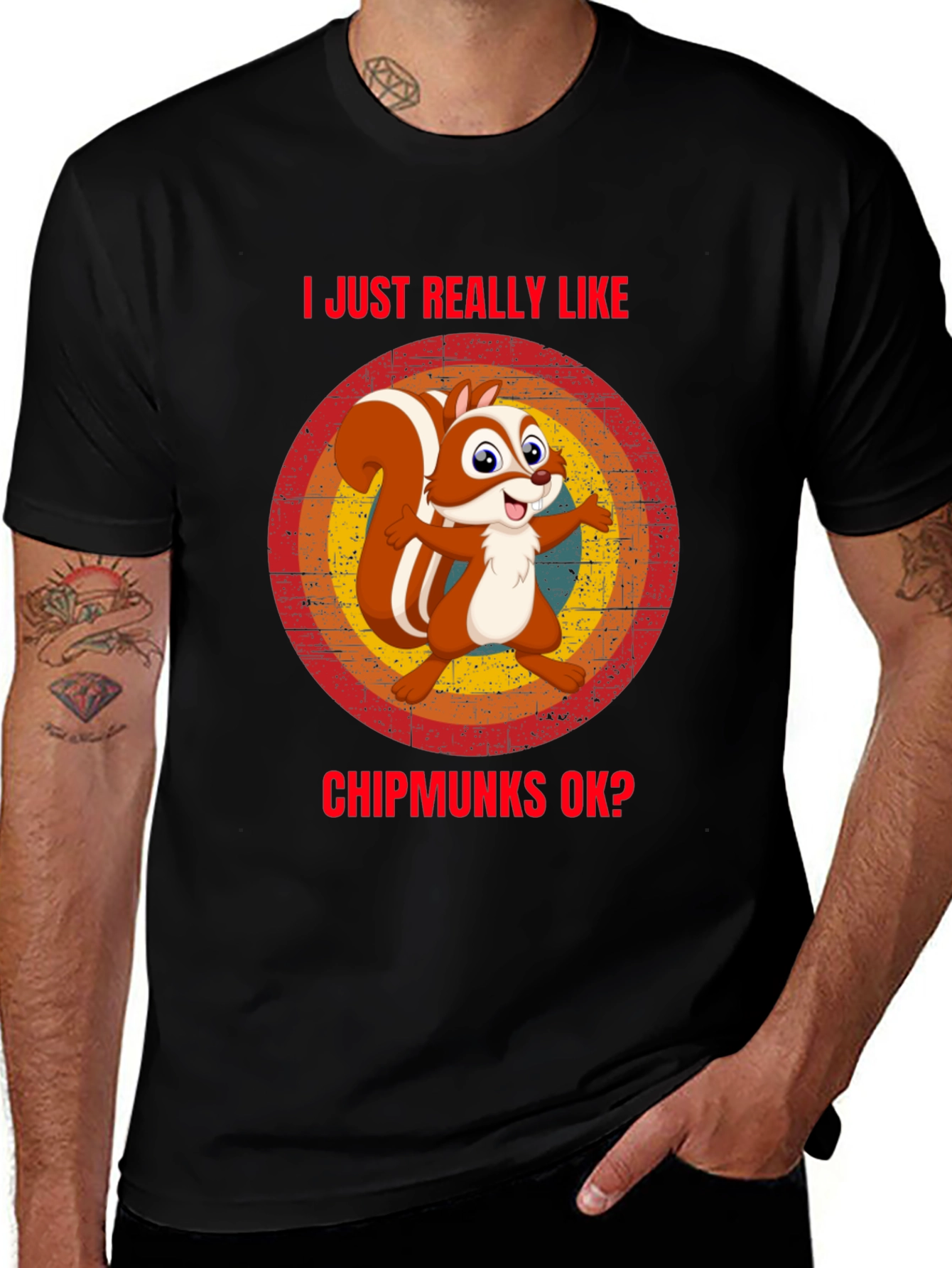 Chipmunks Lover T-Shirt Cute Cartoon Squirrel Tee