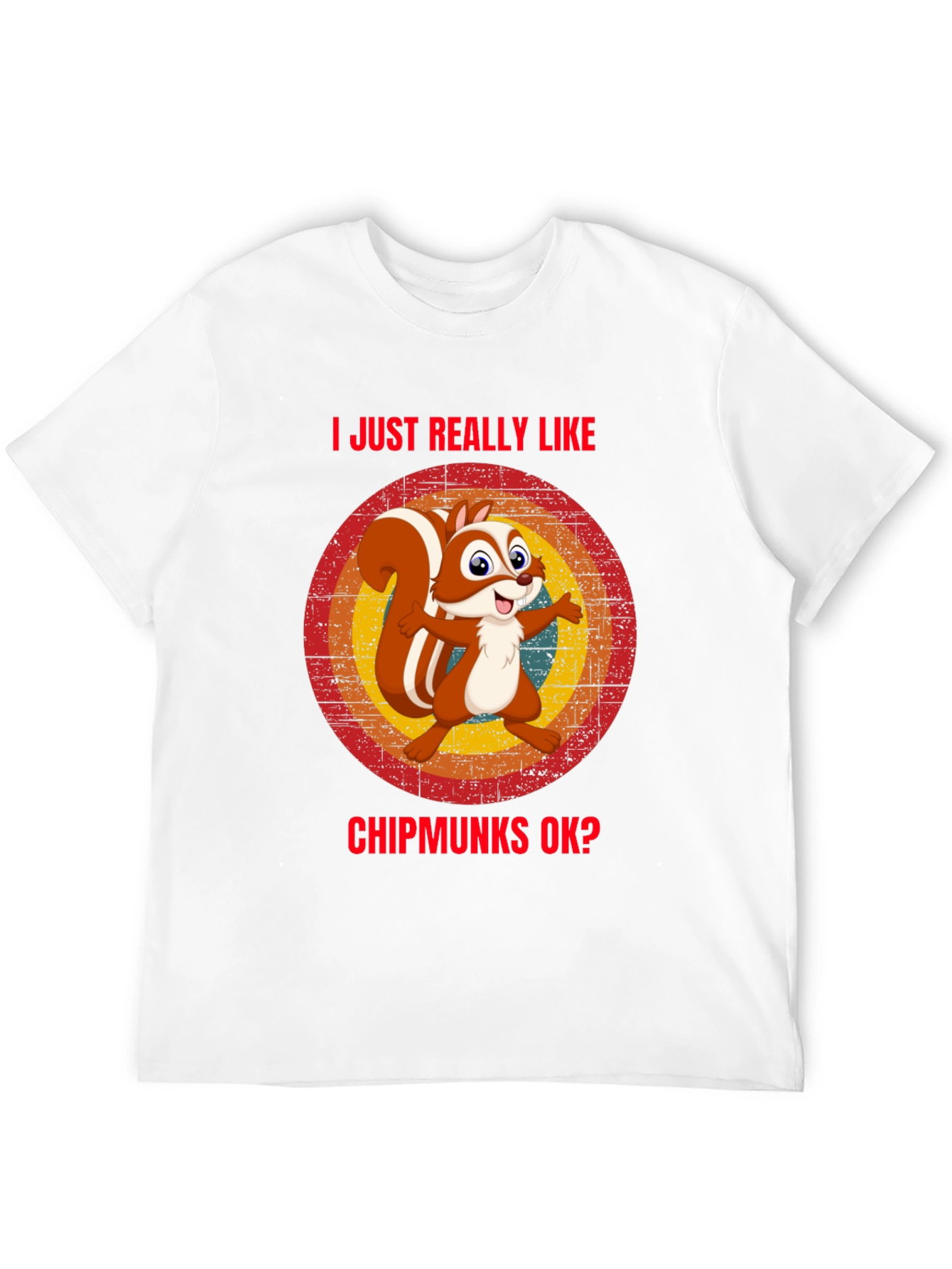 Chipmunks Lover T-Shirt Cute Cartoon Squirrel Tee