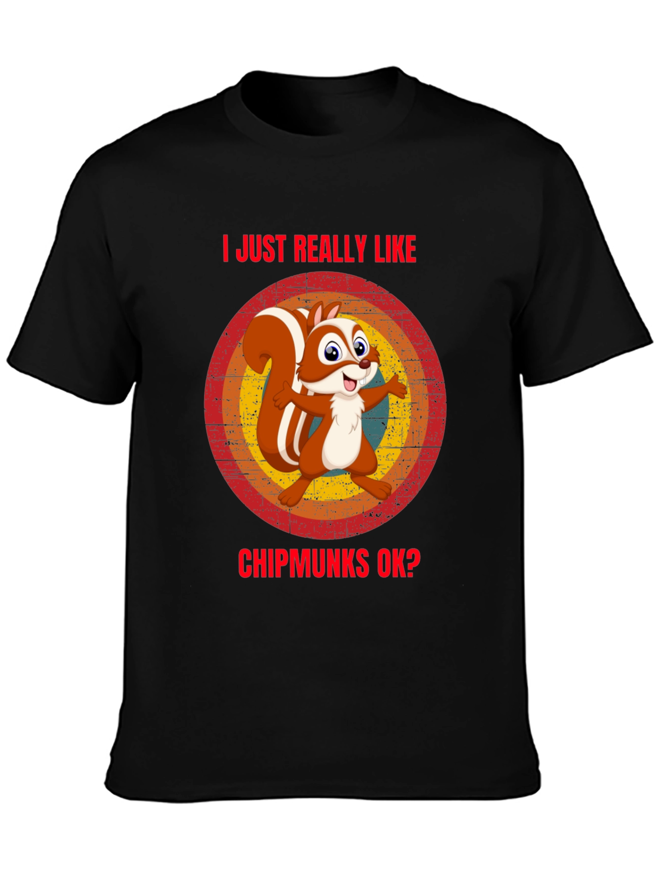 Chipmunks Lover T-Shirt Cute Cartoon Squirrel Tee