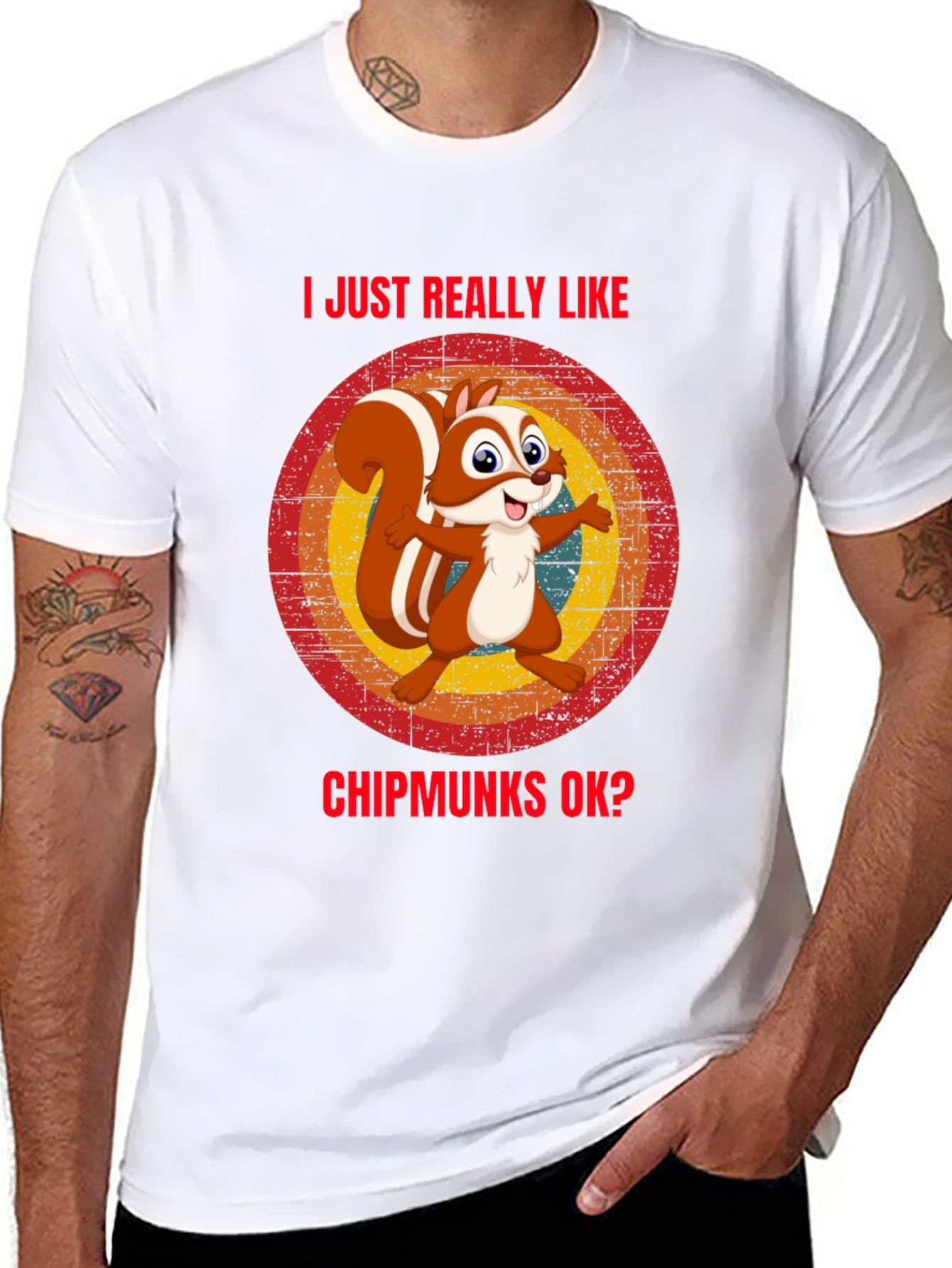 Chipmunks Lover T-Shirt Cute Cartoon Squirrel Tee