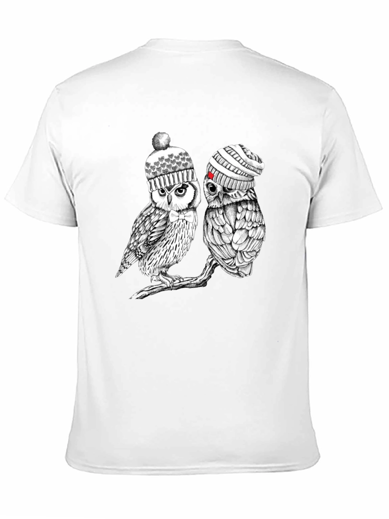 Owl Beanie Graphic Tee - Cozy Winter Style