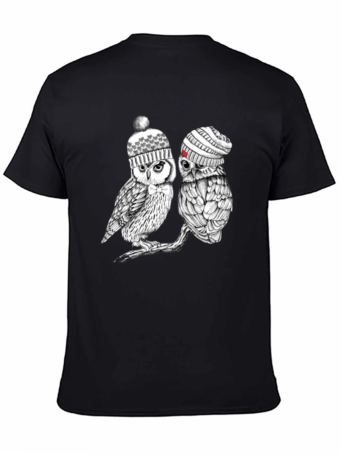 Owl Beanie Graphic Tee - Cozy Winter Style