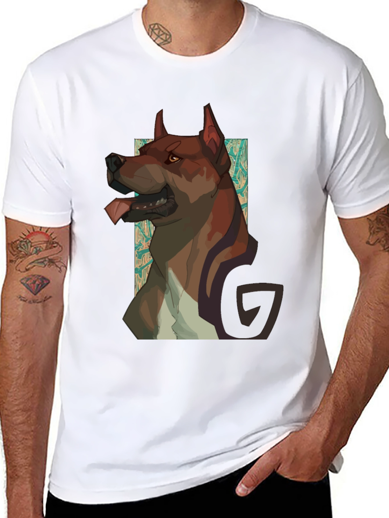 Dog Graphic Black T-Shirt - Modern Style