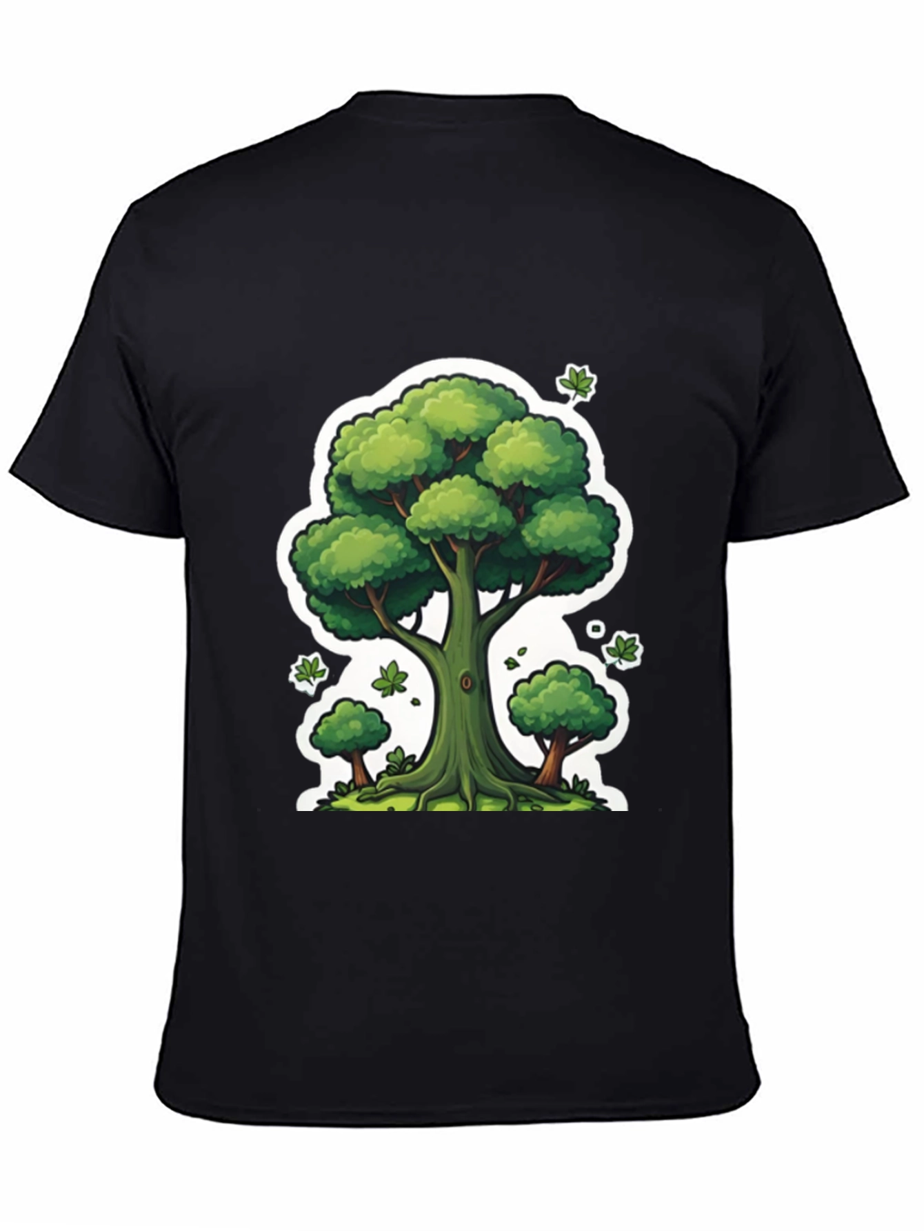 Cartoon Tree Graphic T-Shirt
