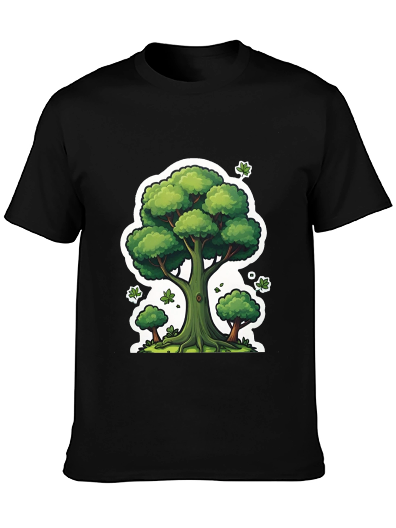 Cartoon Tree Graphic T-Shirt