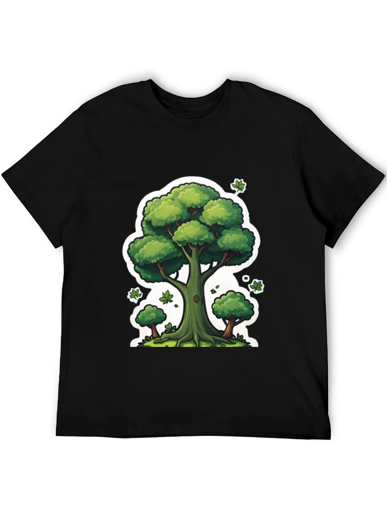 Cartoon Tree Graphic T-Shirt