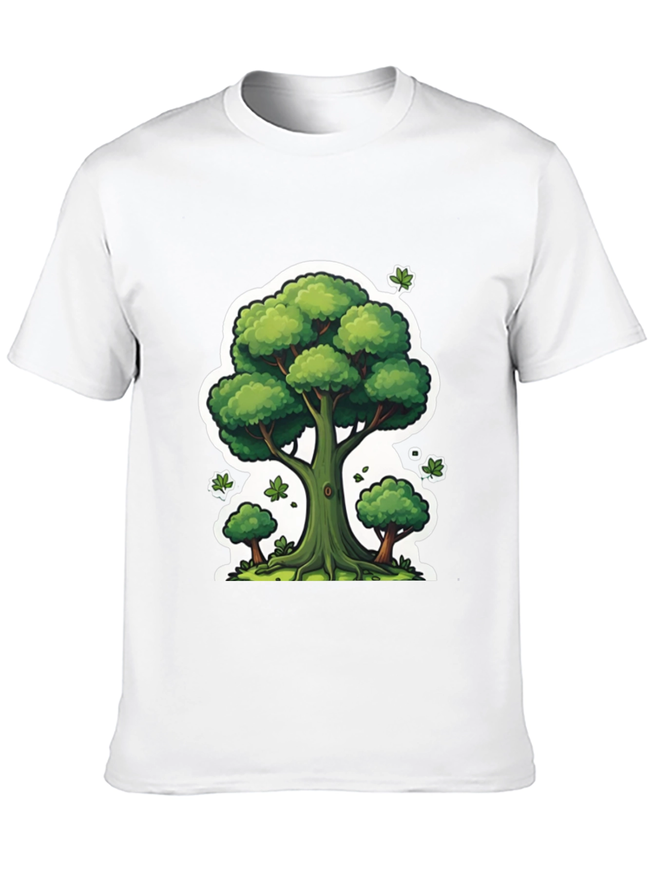 Cartoon Tree Graphic T-Shirt