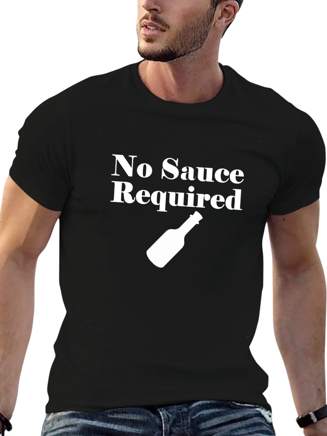 No Sauce Required Black T-Shirt