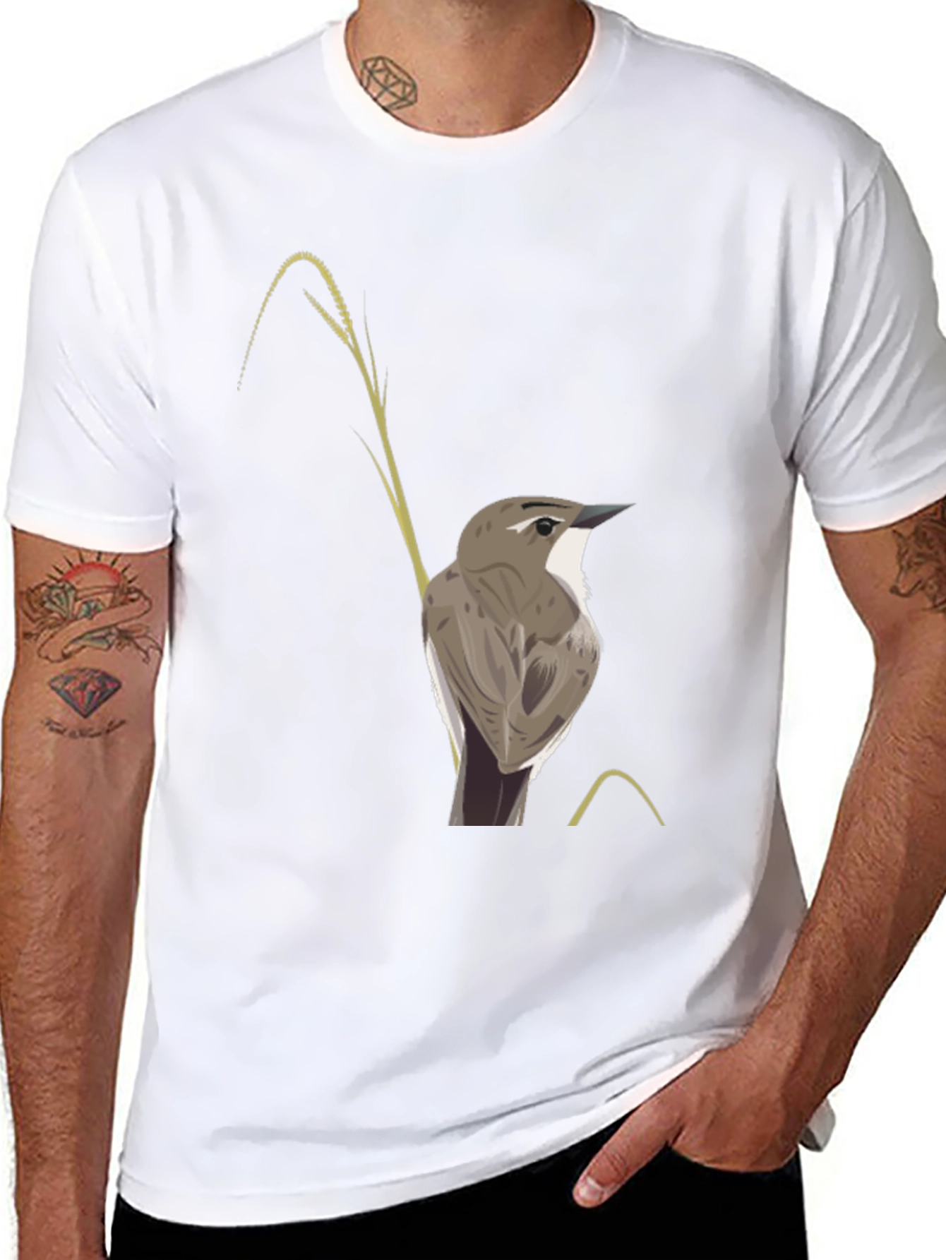 Bird Graphic Black T-Shirt