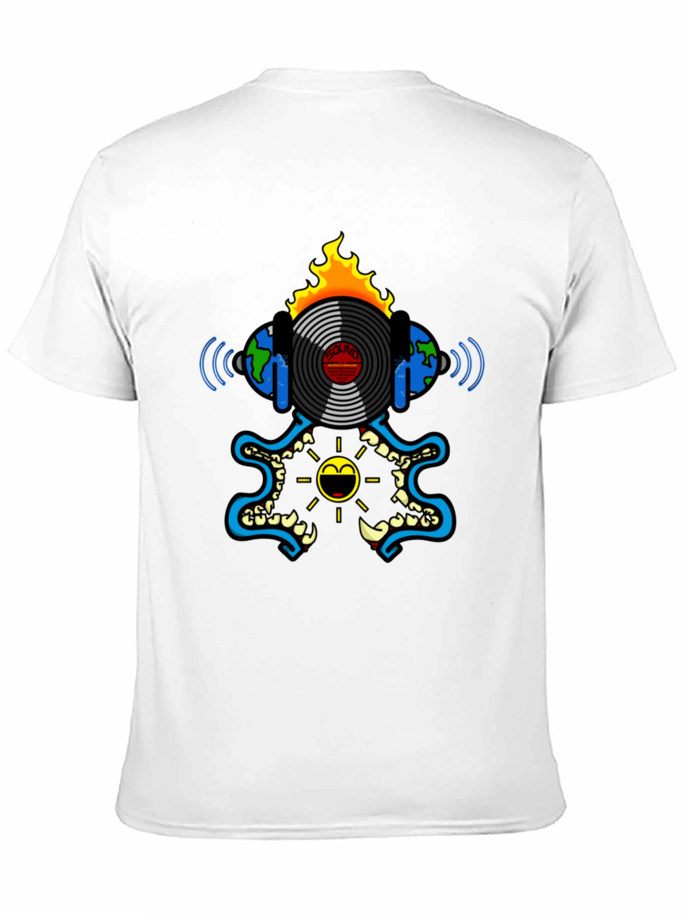Fiery Music T-Shirt - Black Graphic Tee