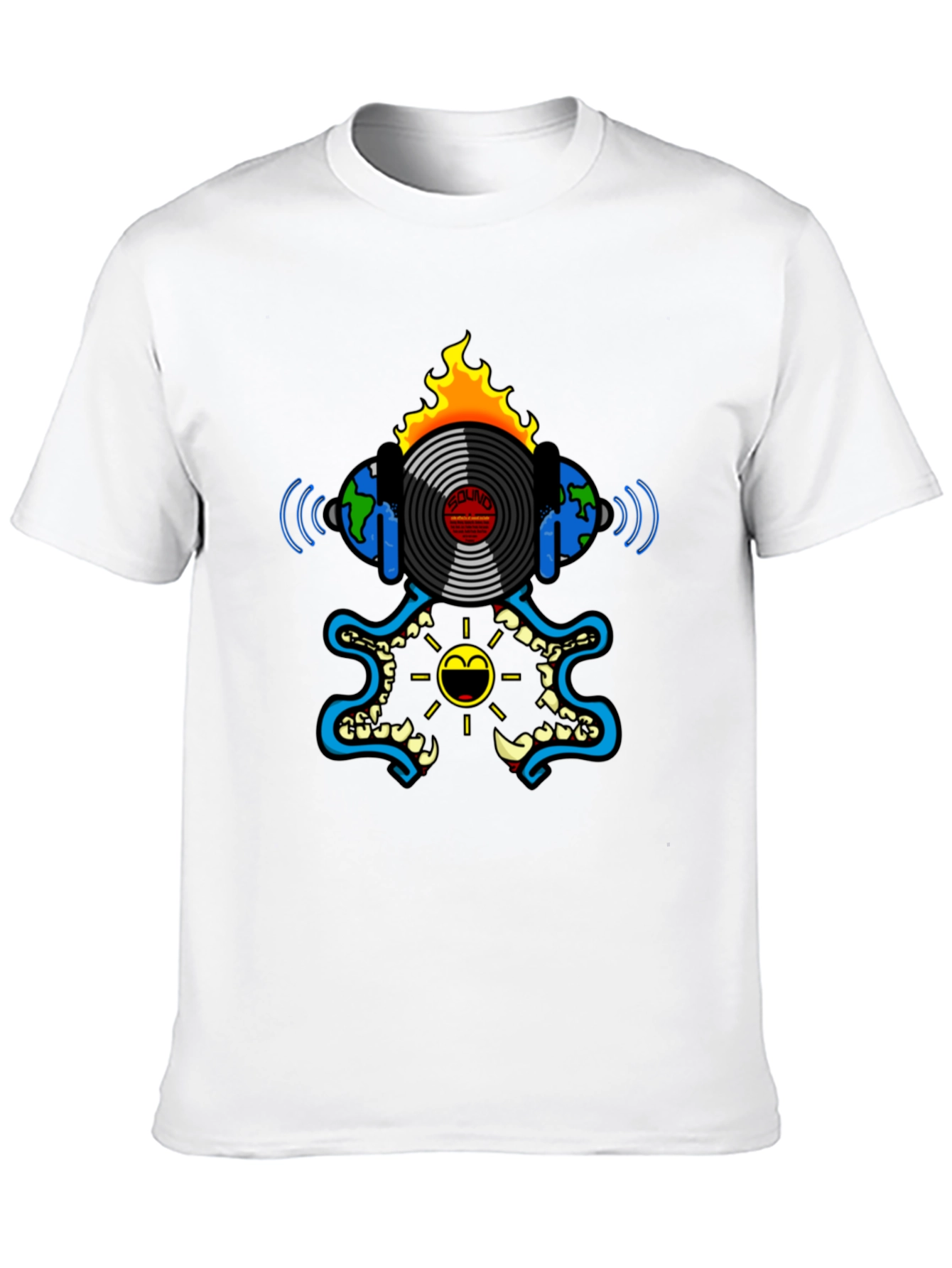 Fiery Music T-Shirt - Black Graphic Tee