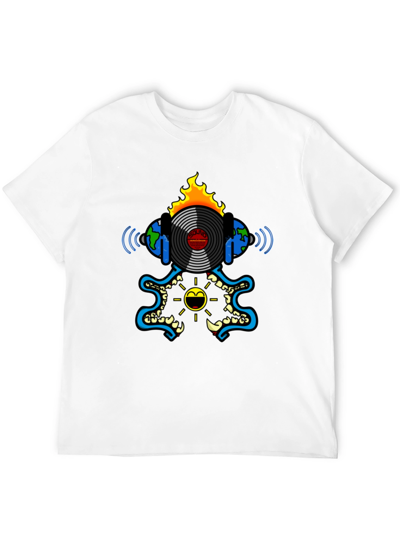 Fiery Music T-Shirt - Black Graphic Tee