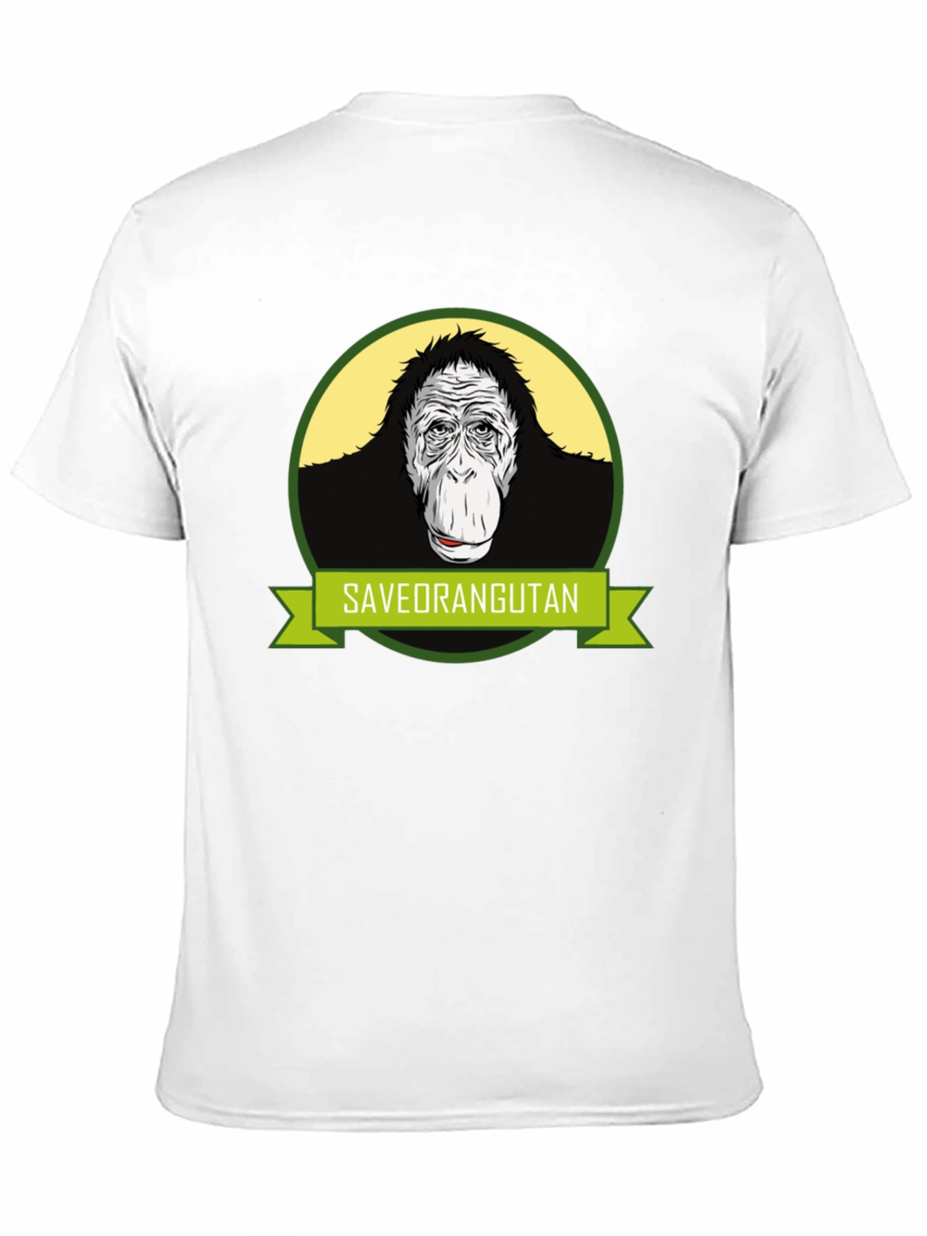 Save Orangutan Graphic Tee - Black Cotton T-Shirt